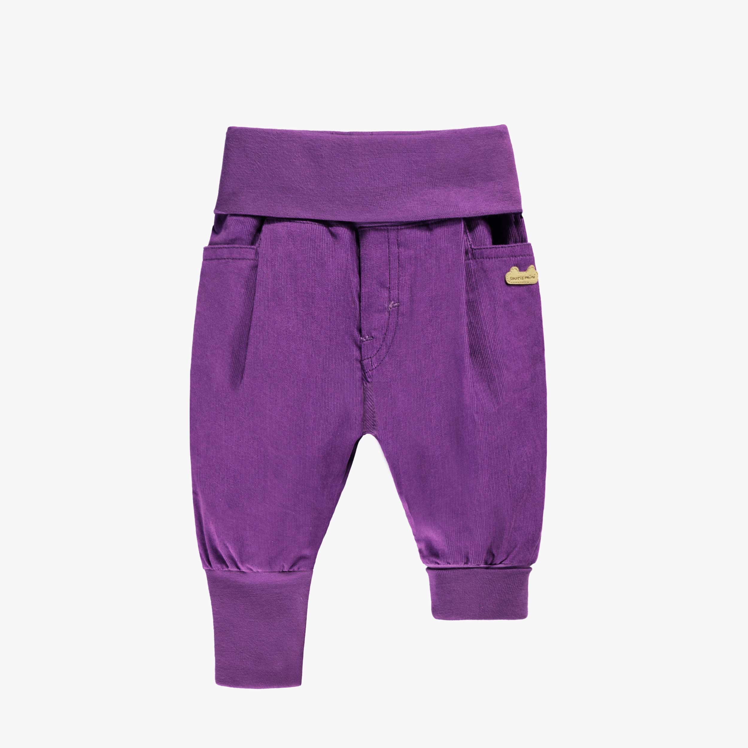 Pantalon évolutif mauve, naissance