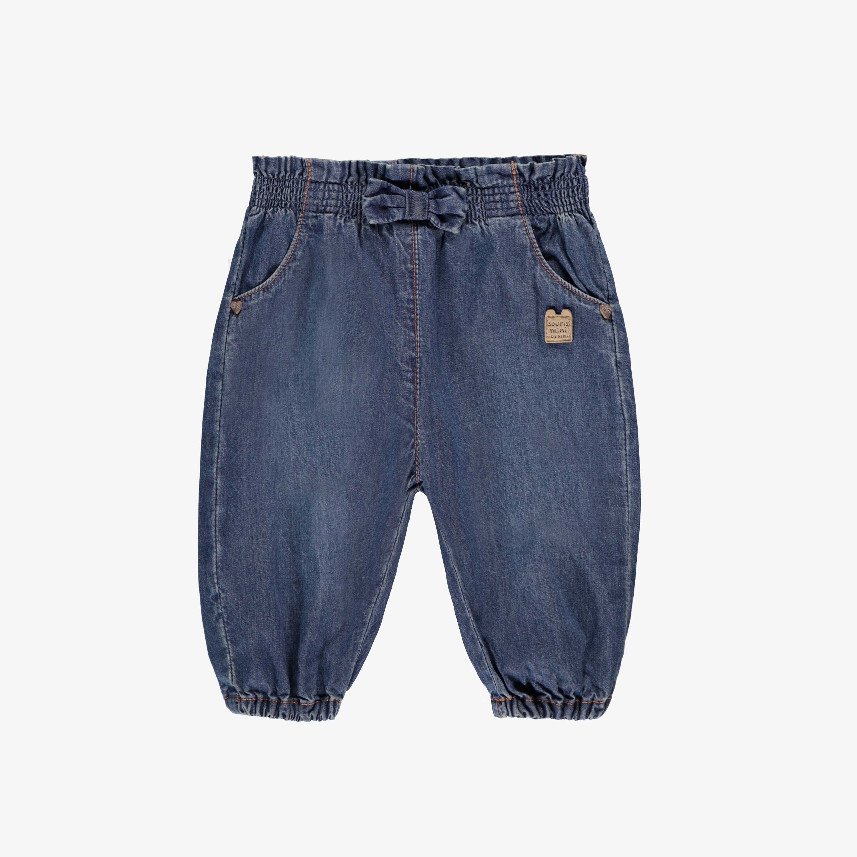 Jean taille sac en papier, naissance