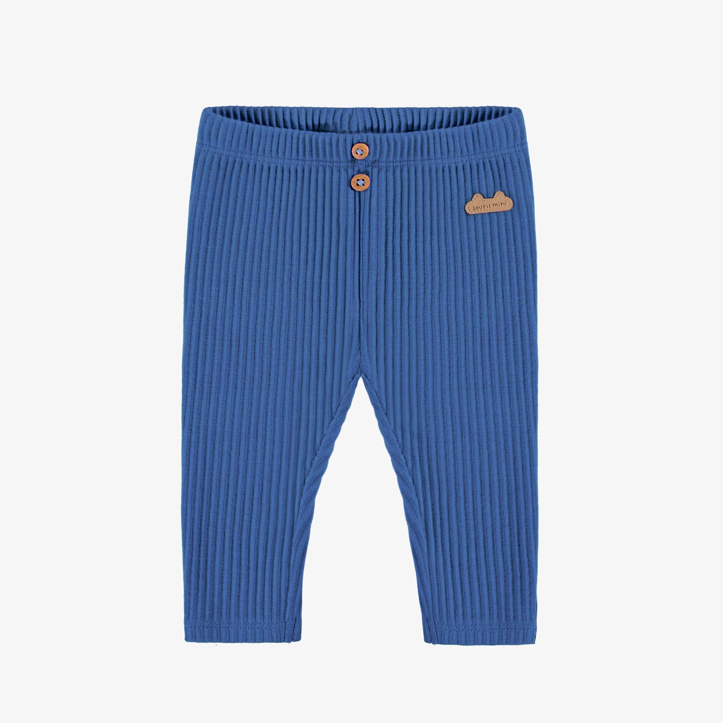 Blue rib knit legging, birth