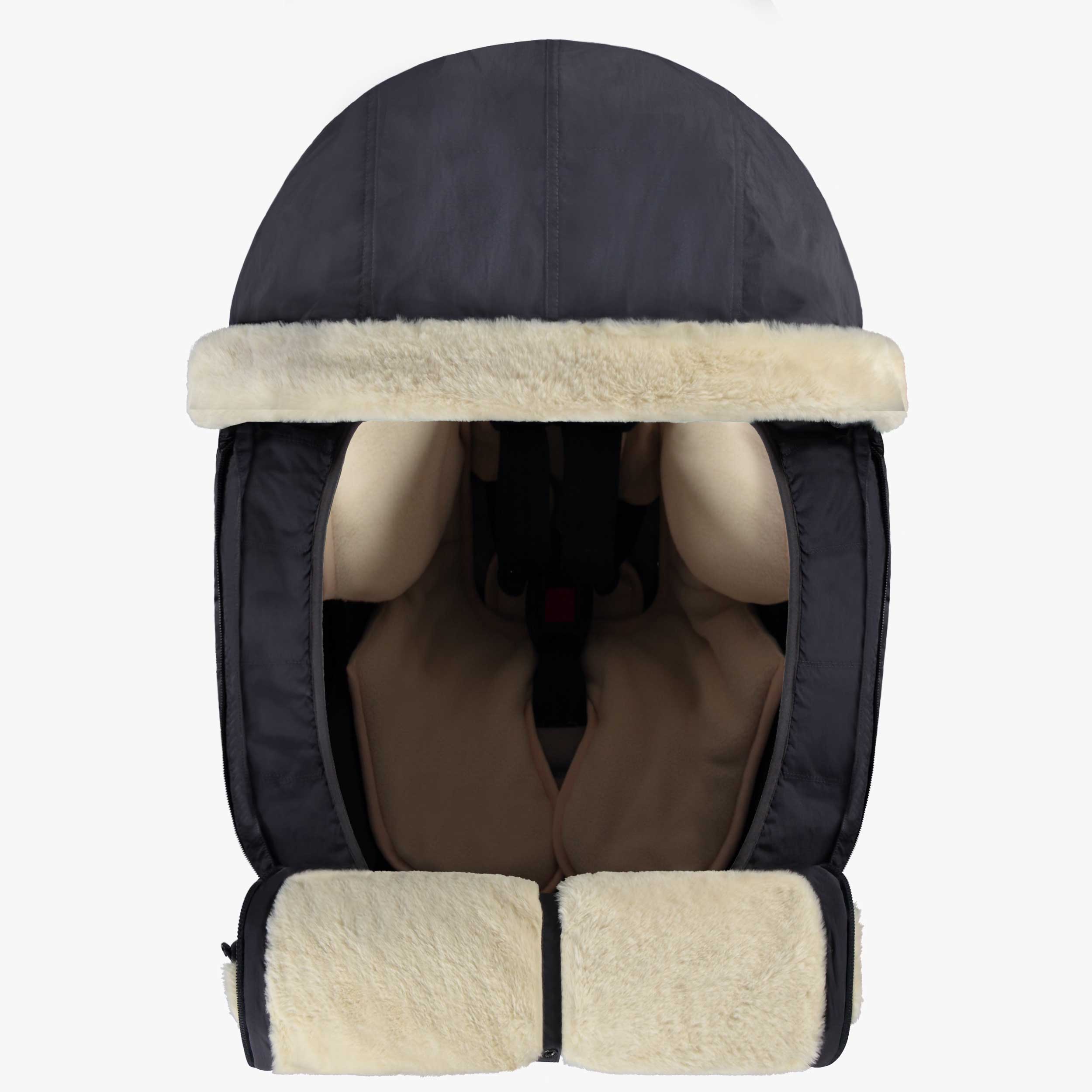 Intérieur de la housse de coquille d’auto noire, naissance