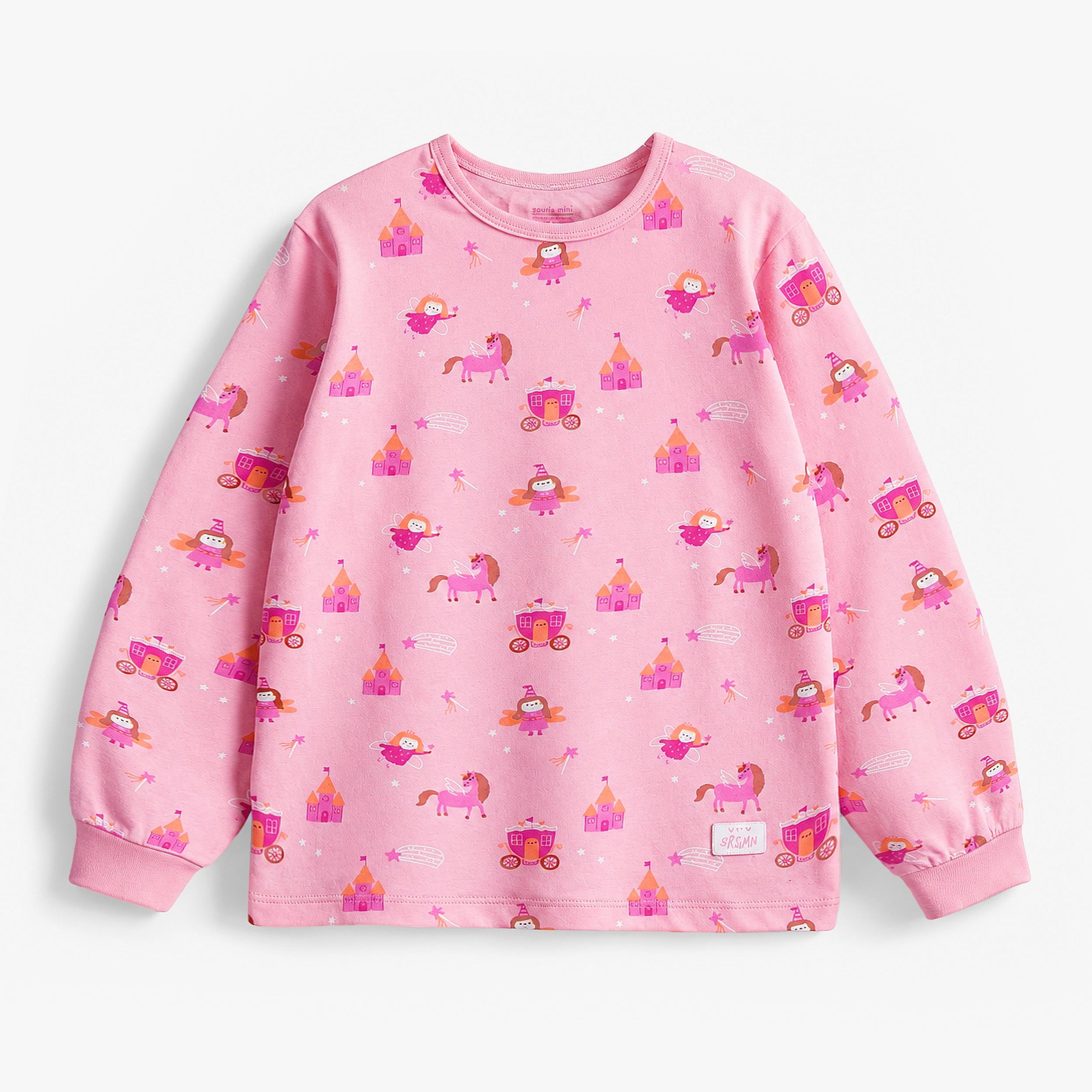 Haut Pyjama deux pièces rose à imprimé de fées, enfant