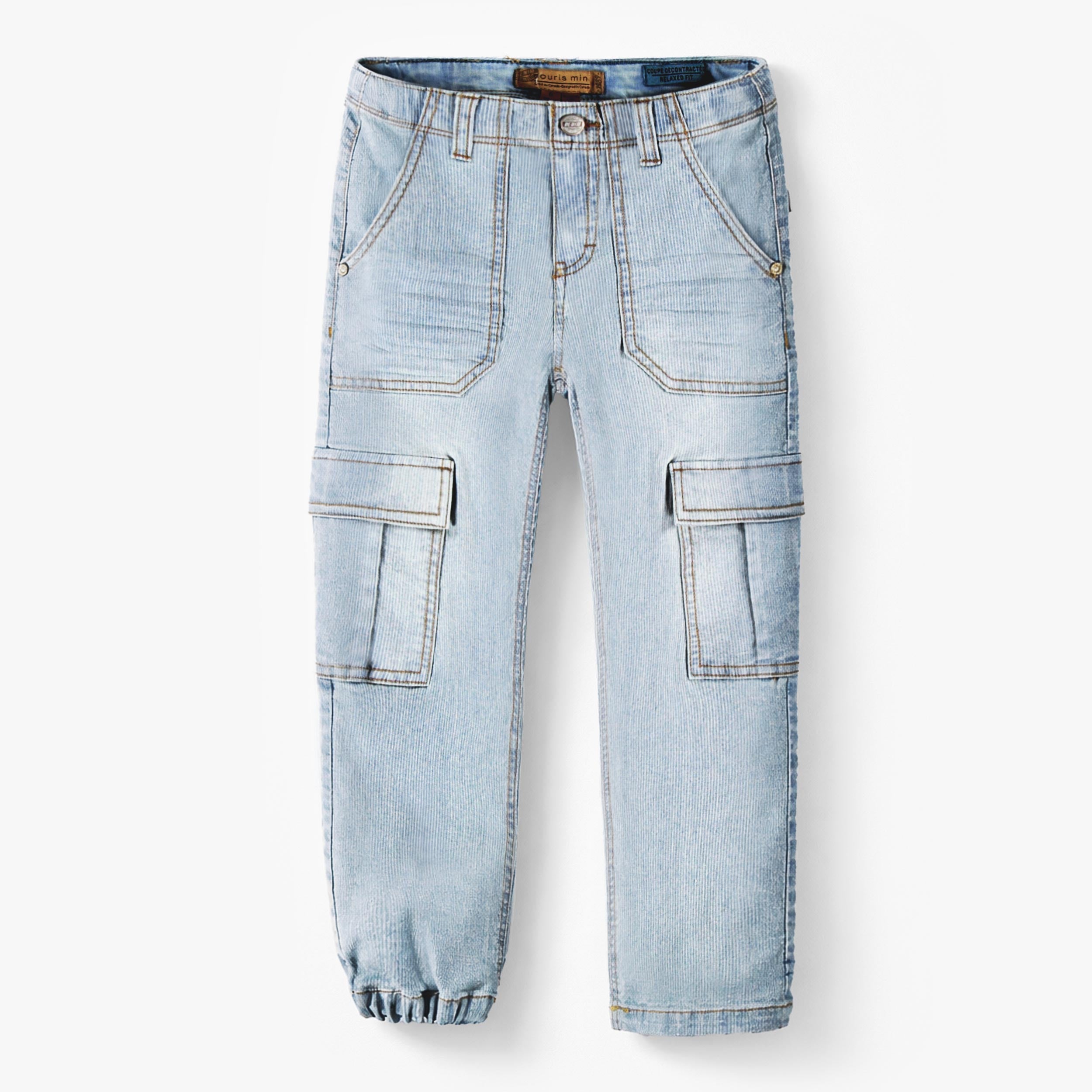 Jean bleu pâle à rayures, enfant - Souris Mini