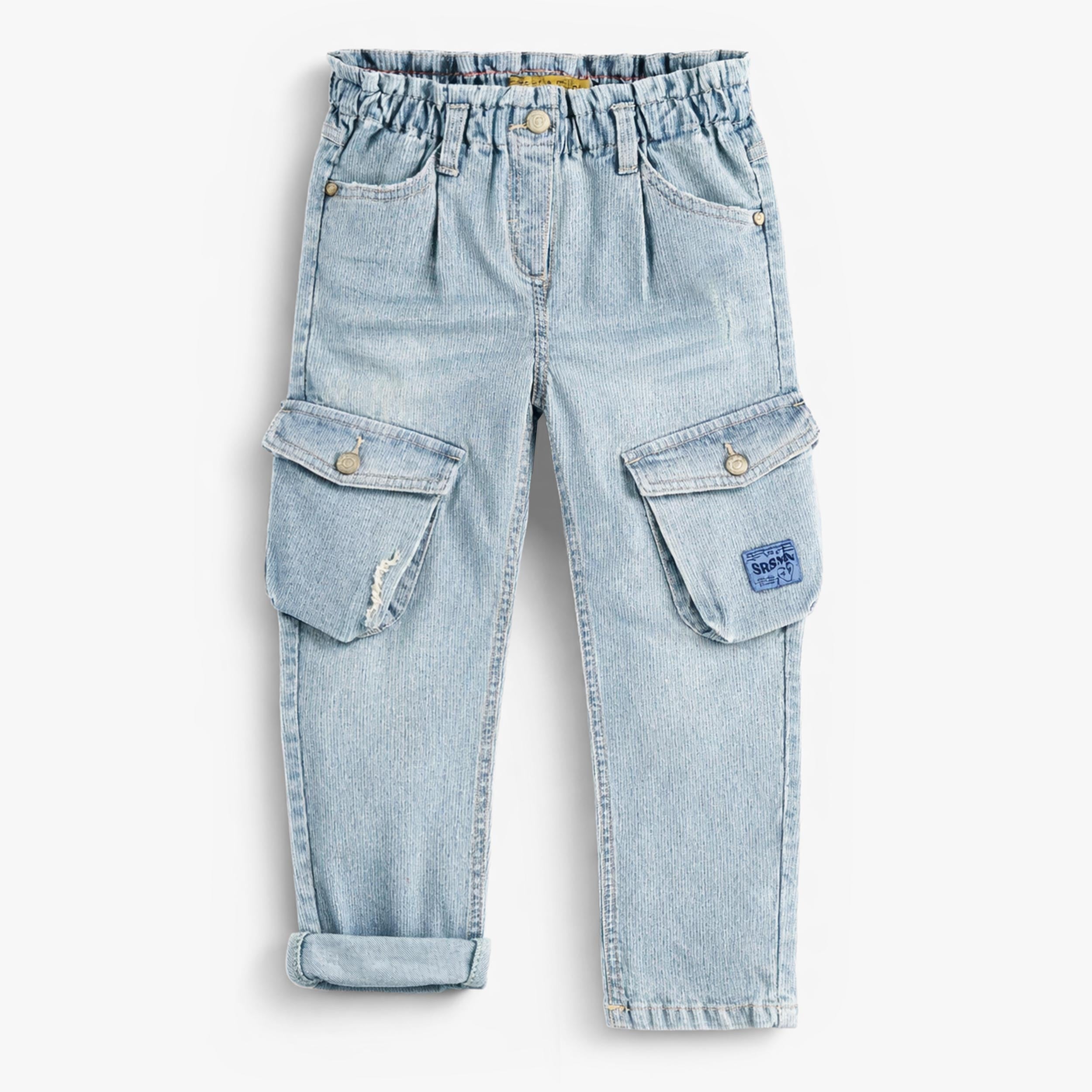 Jean bleu pâle à rayures, enfant - Souris Mini