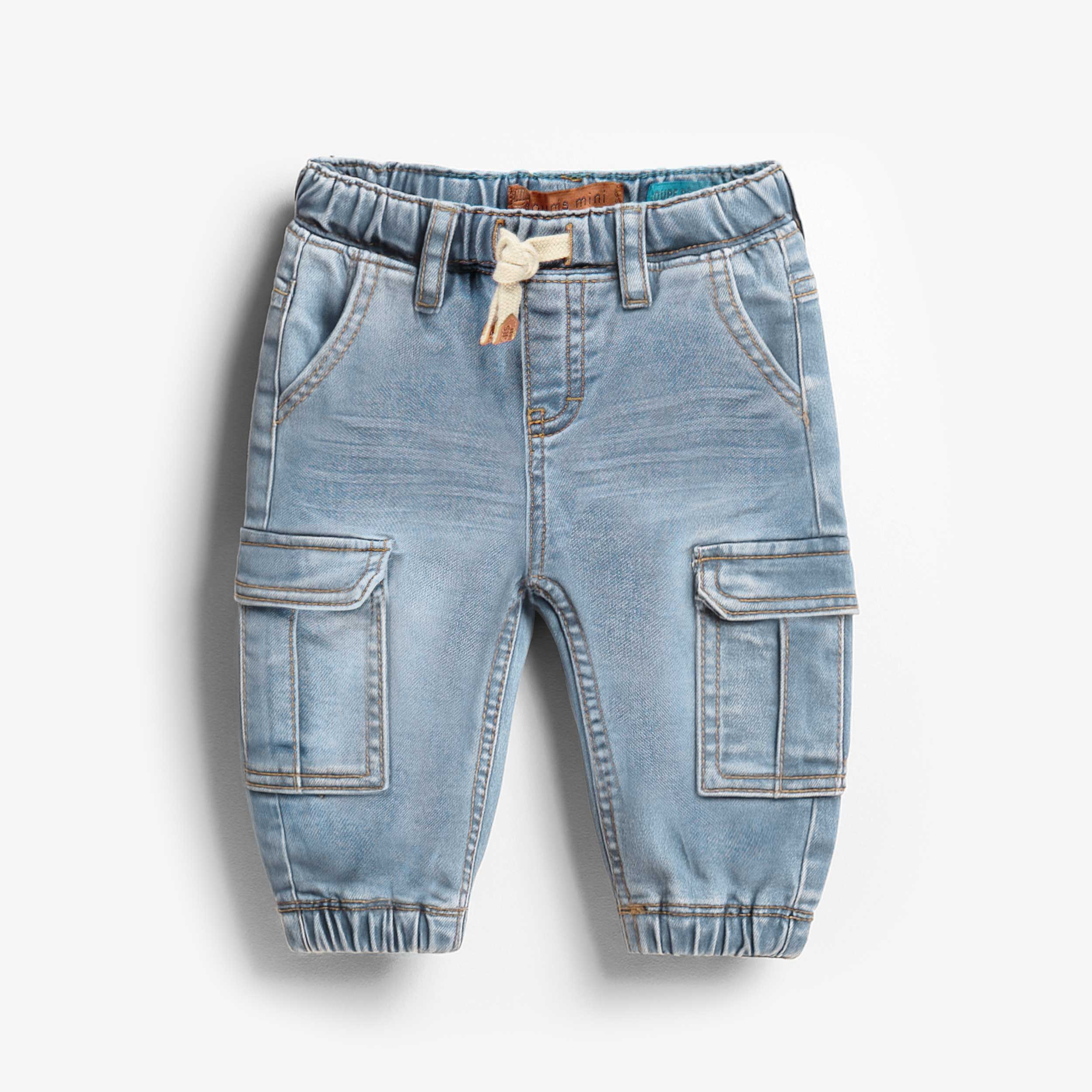 Jean cargo bleu, bébé - Souris Mini