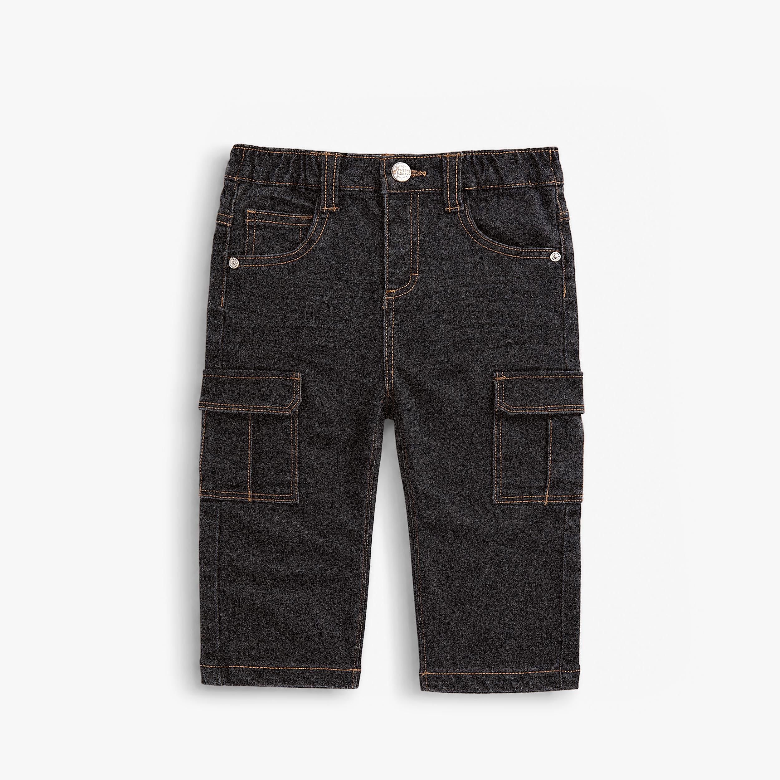 Jean cargo noir extensible, bébé garçon - Souris Mini