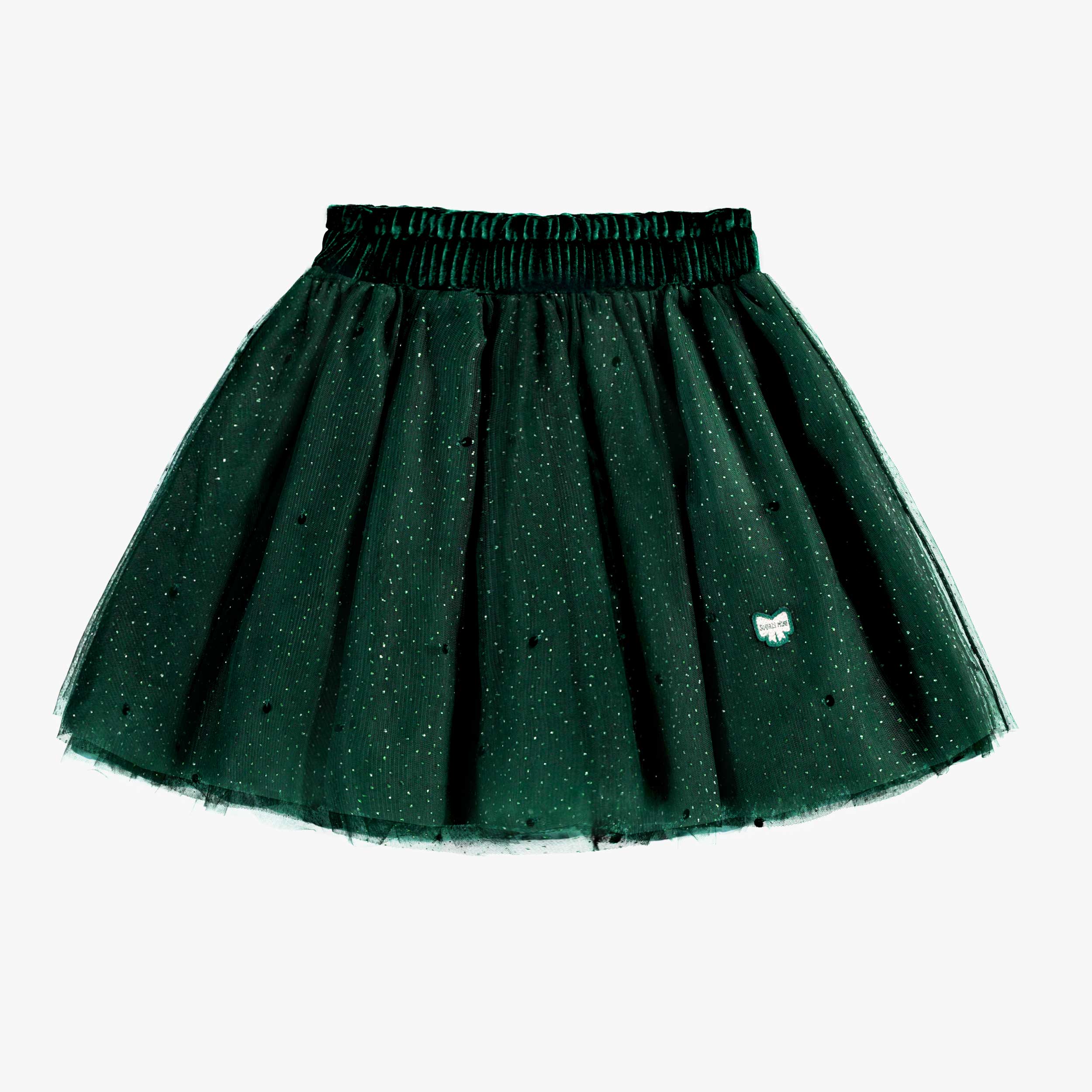 Jupe verte en paillettes, enfant - Souris Mini
