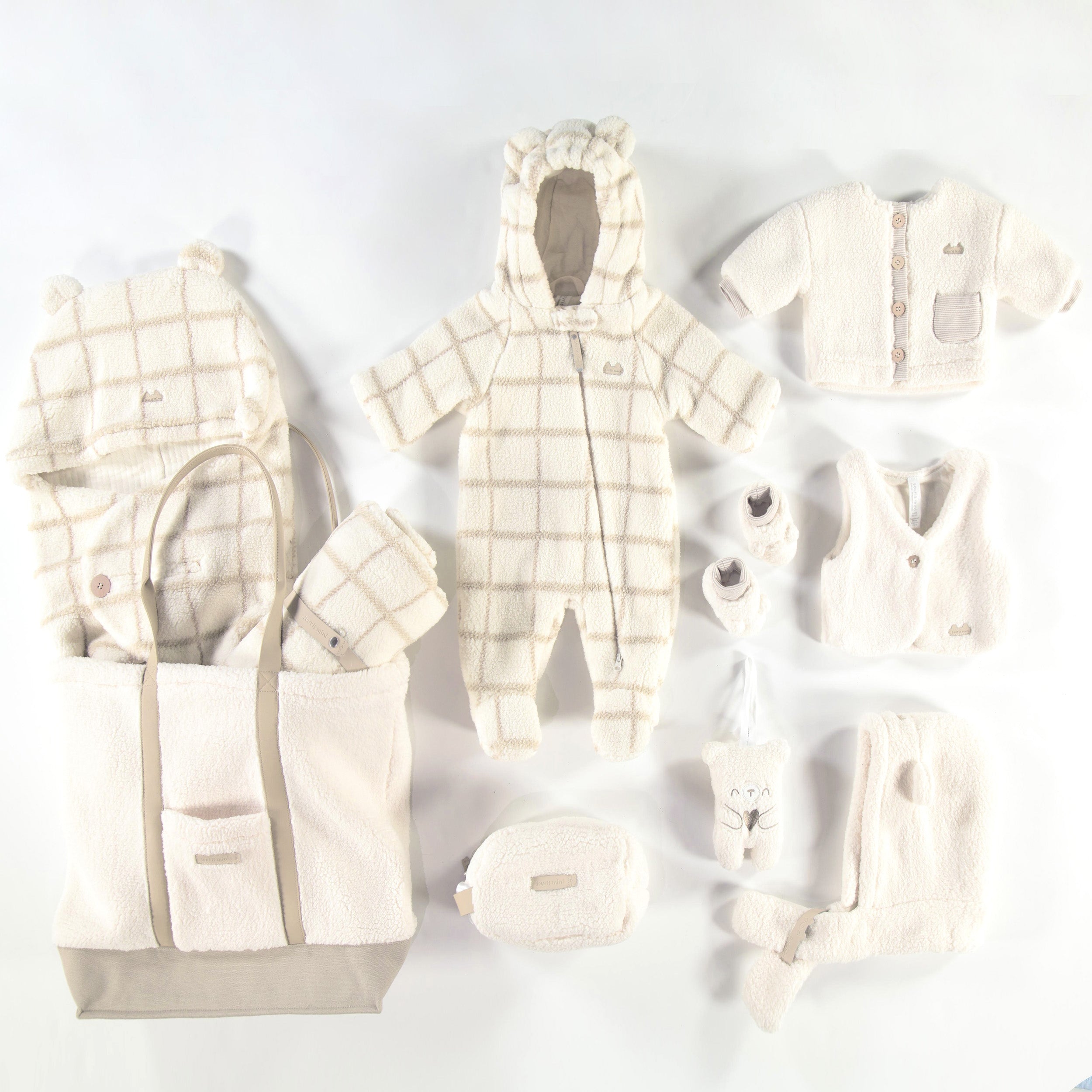 Cream sherpa babynest, newborn