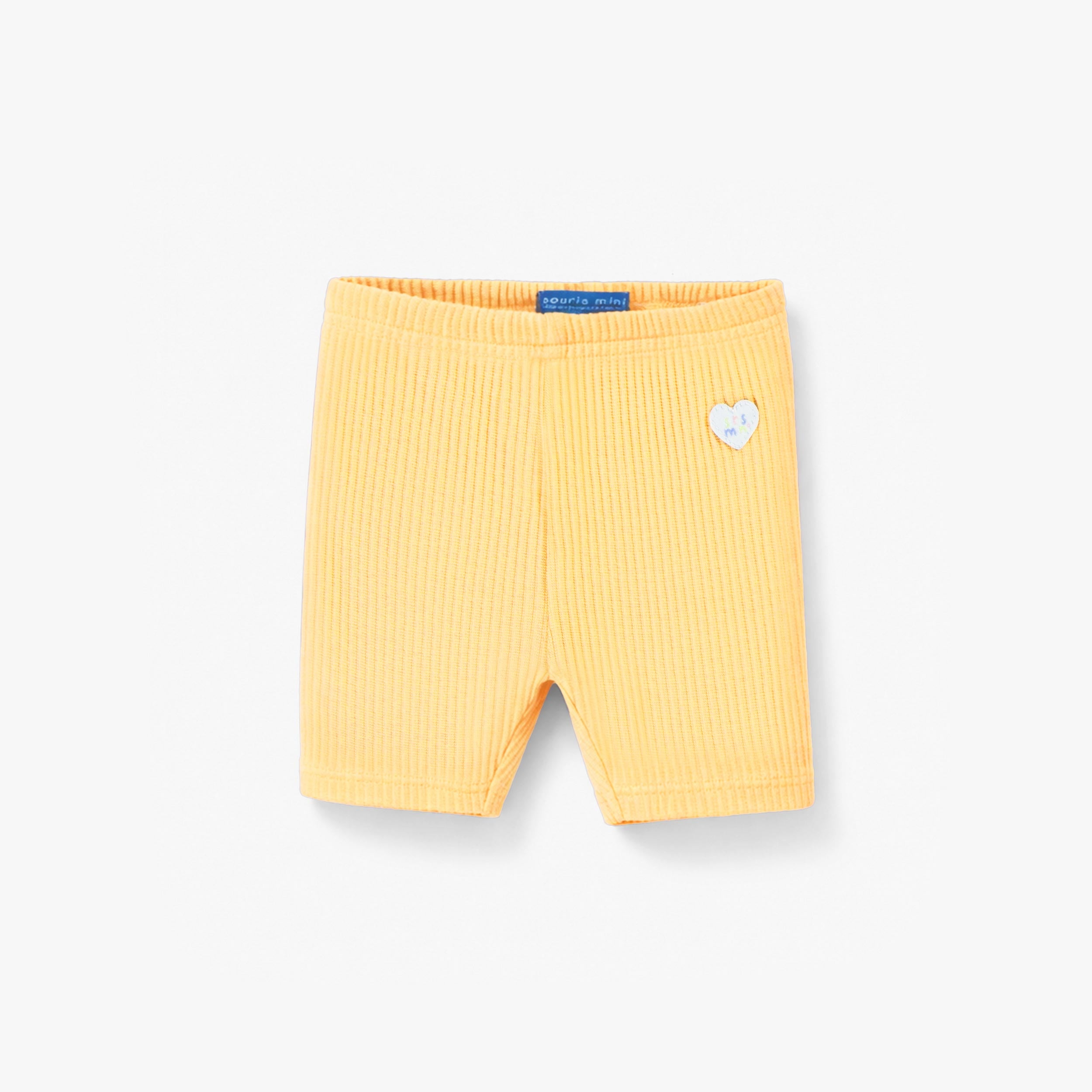 Legging court jaune en tricot côtelé, bébé - Souris Mini