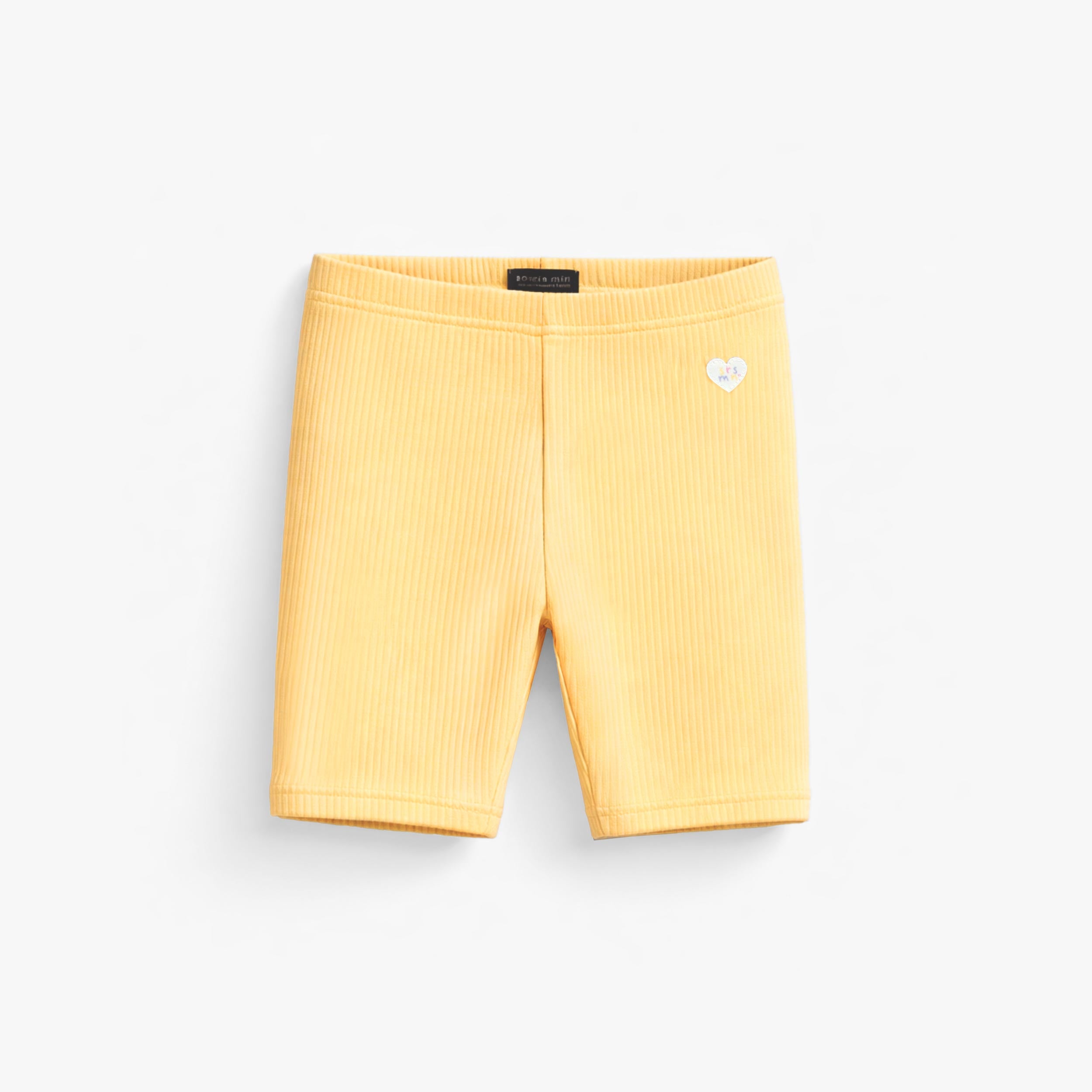 Legging court jaune en tricot côtelé, enfant - Souris Mini