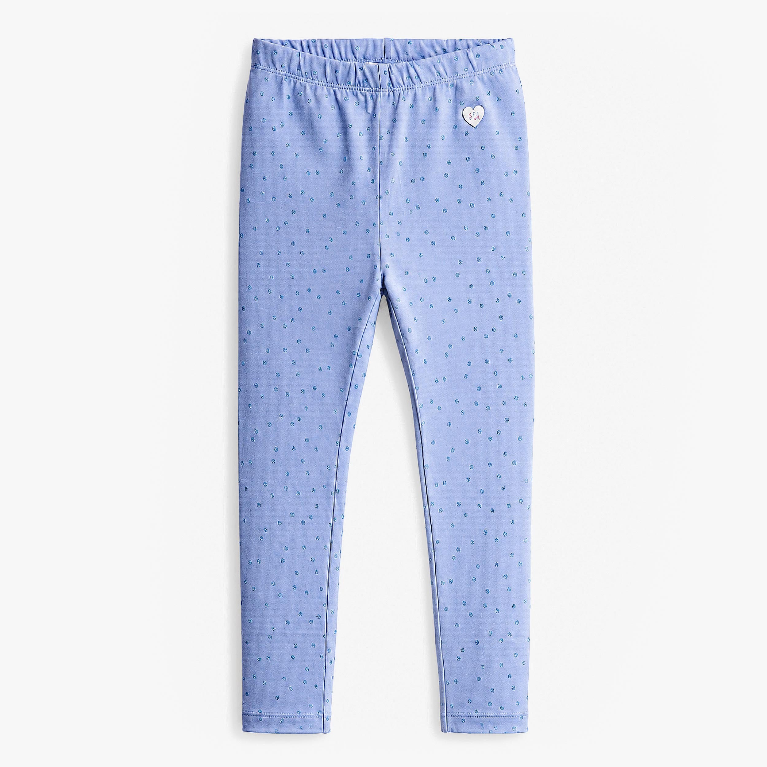 Legging bleu pâle brillant, enfant fille - Souris Mini