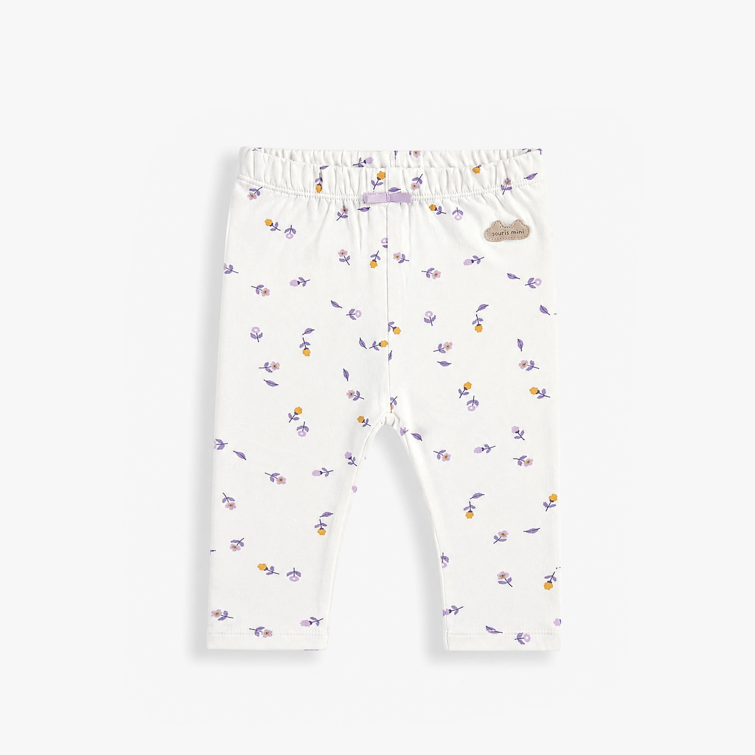 Legging crème à imprimé floral, naissance - Souris Mini