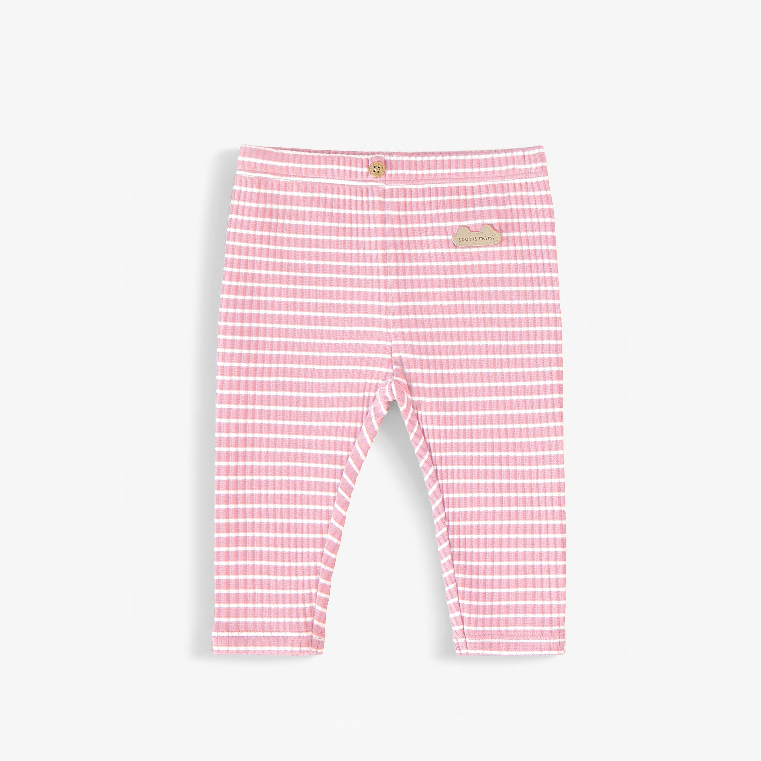 Legging rose à rayures, bébé fille - Souris Mini