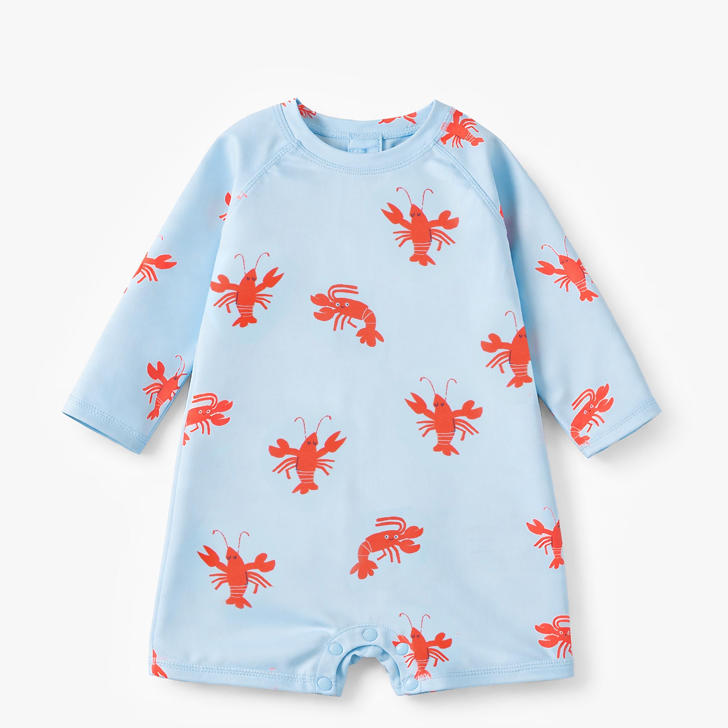 Maillot de bain une pièce bleu pâle à motifs de homards, bébé - Souris Mini