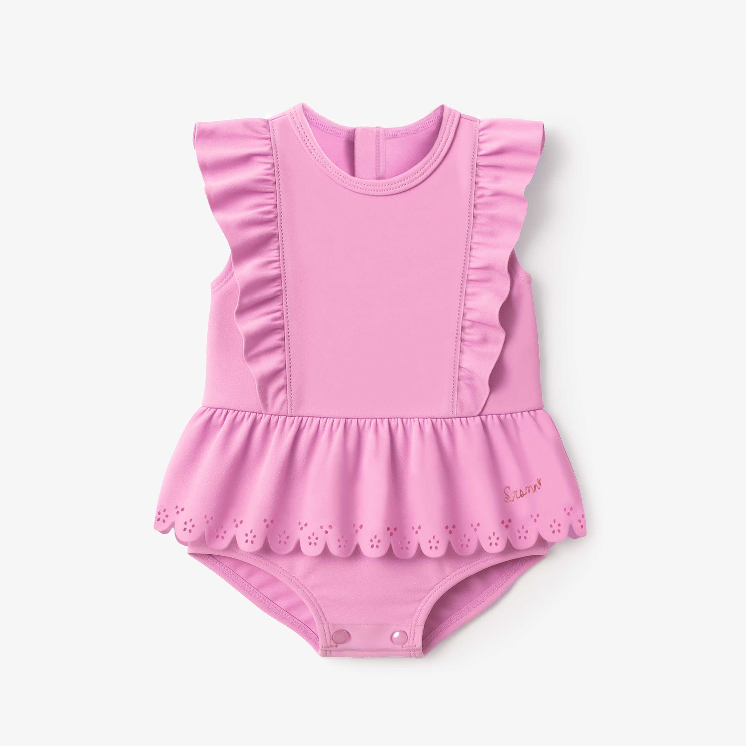 Maillot de bain une pièce mauve avec volants, bébé - Souris Mini