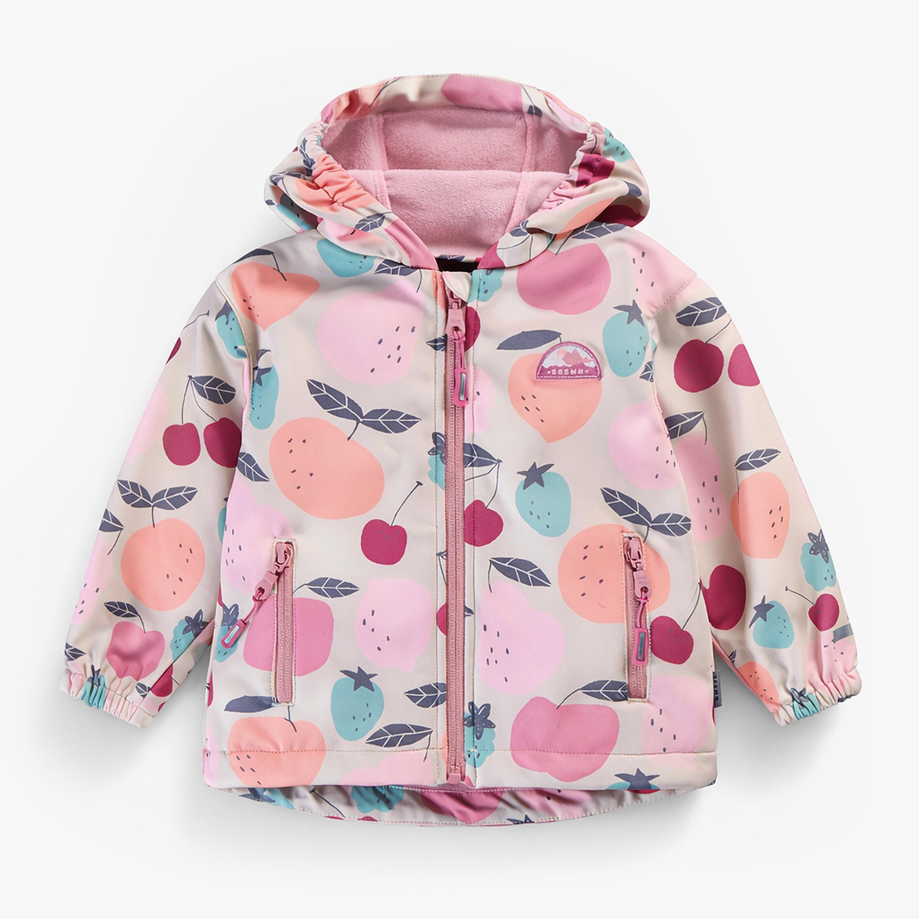 Manteau beige en coquille souple avec motifs de fruits, bébé - Souris Mini