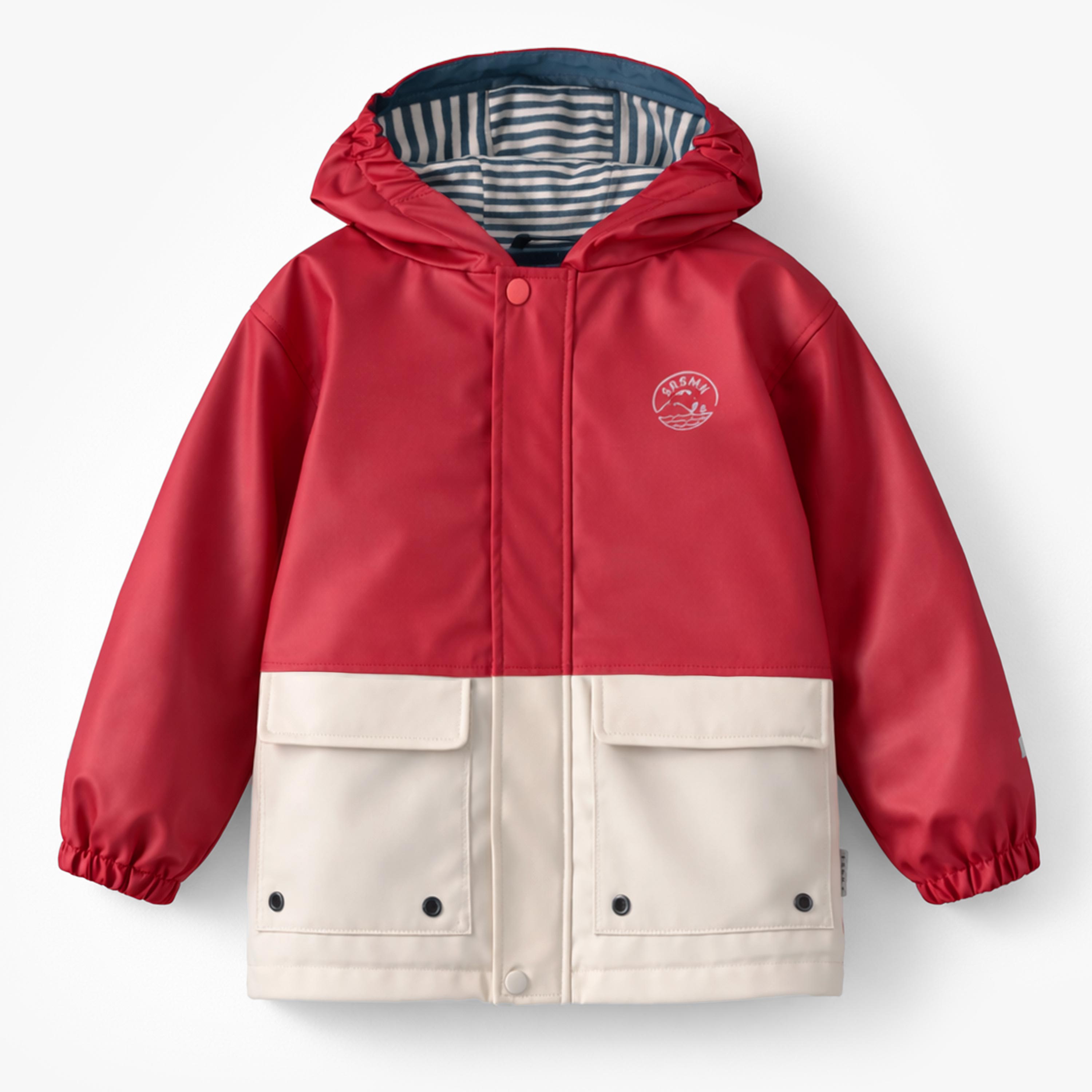Manteau imperméable rouge et crème, enfant - Souris Mini