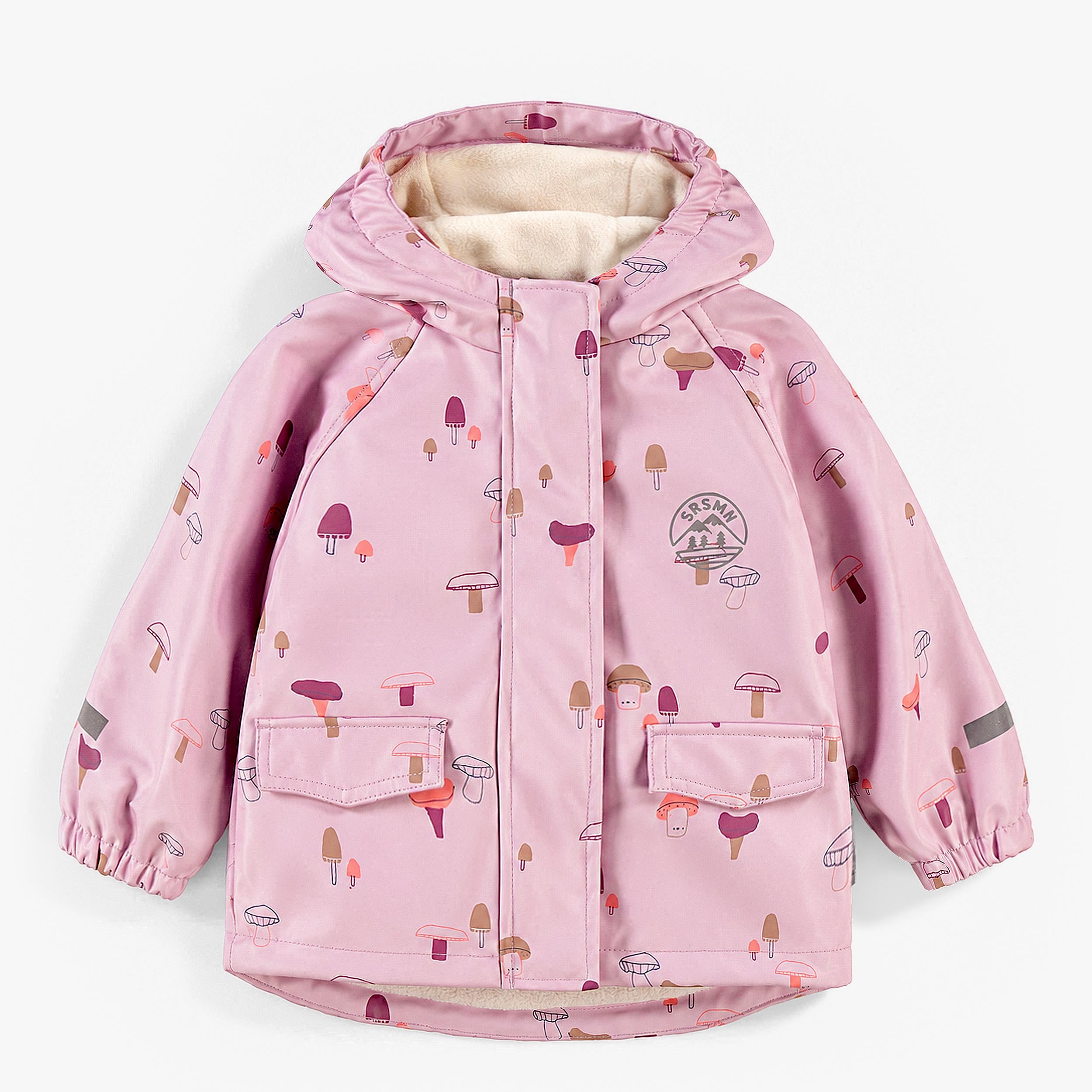 Manteau de pluie rose à imprimé champignons, bébé - Souris Mini