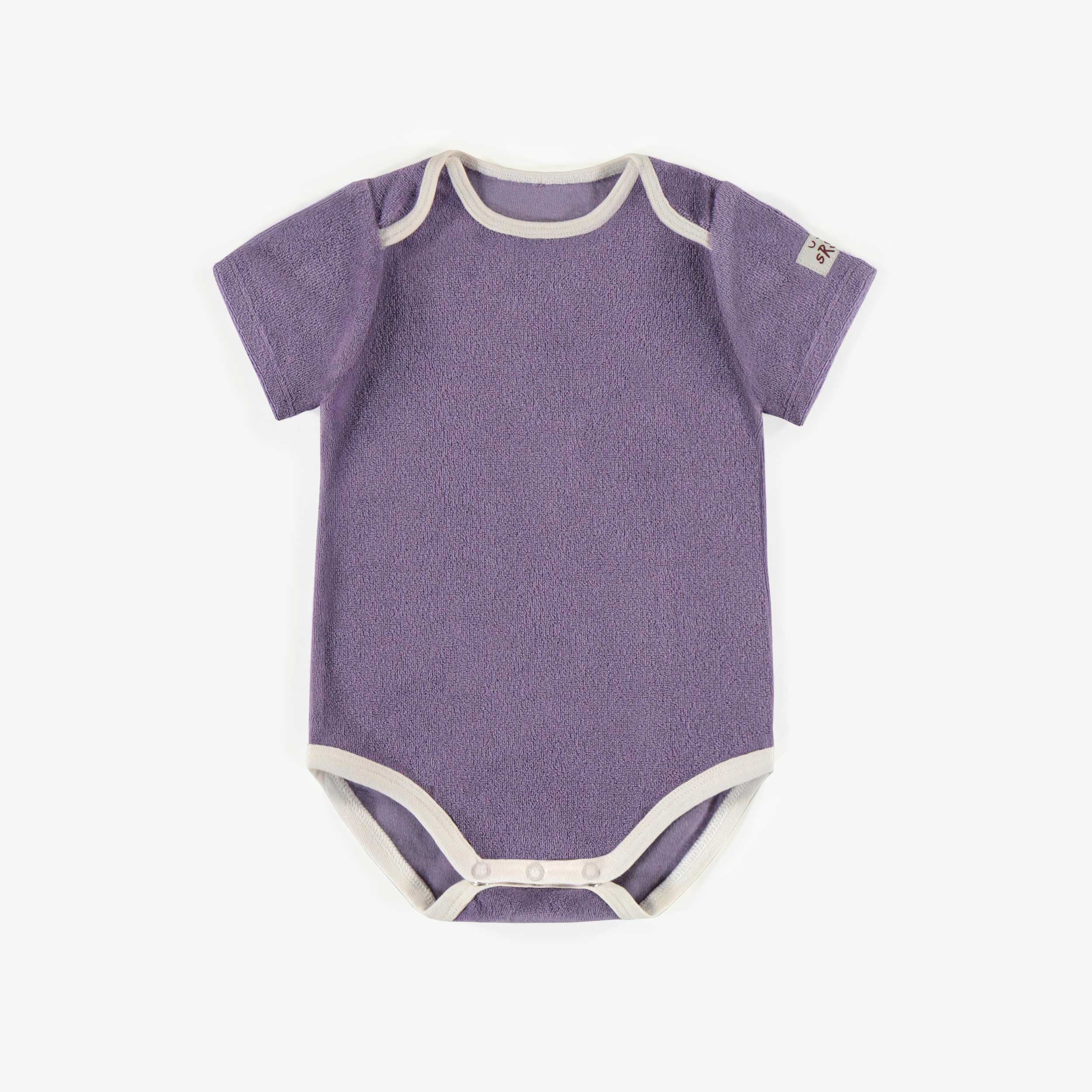 Cache-couche mauve en ratine, bébé