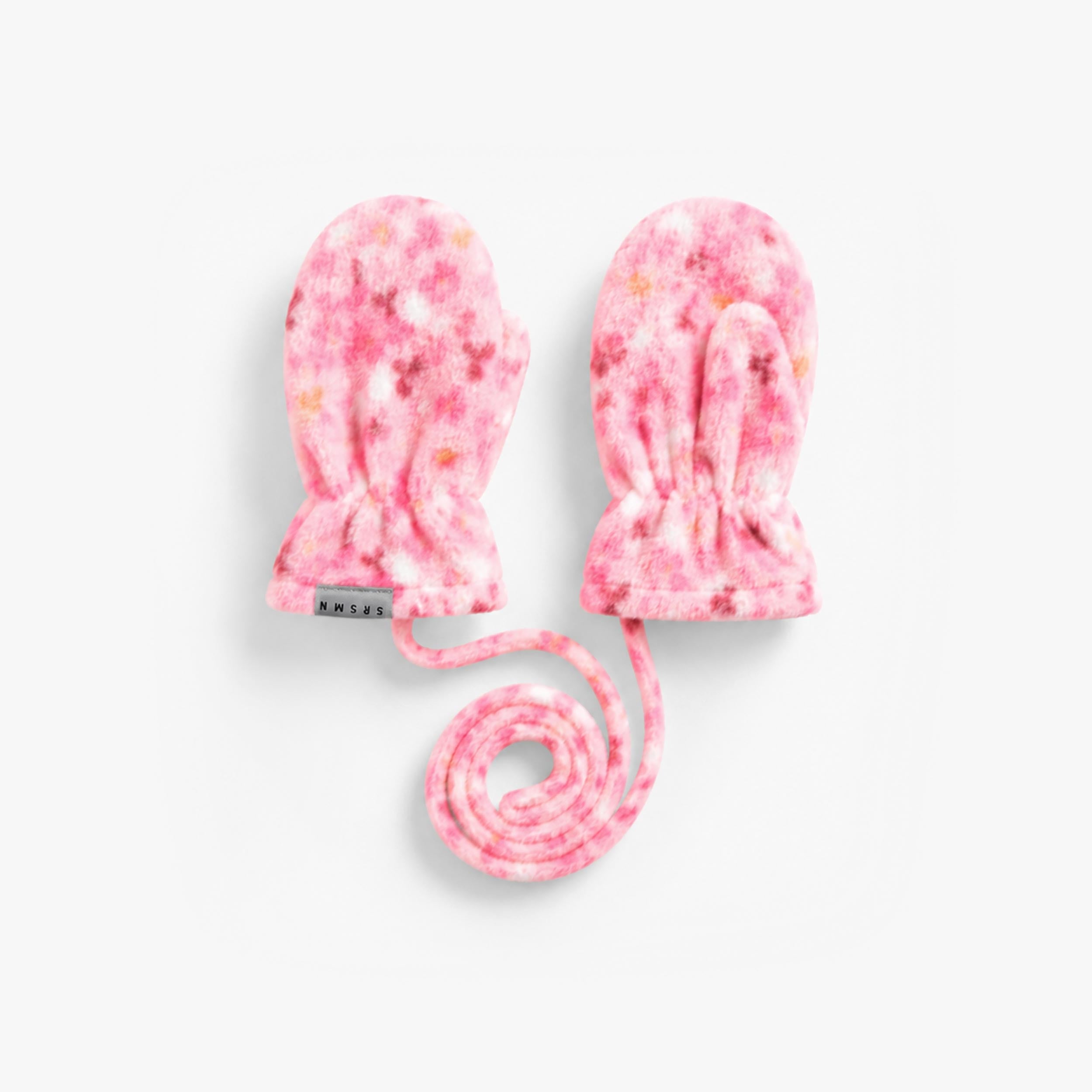 Mitaines roses imprimées, bébé - Souris Mini