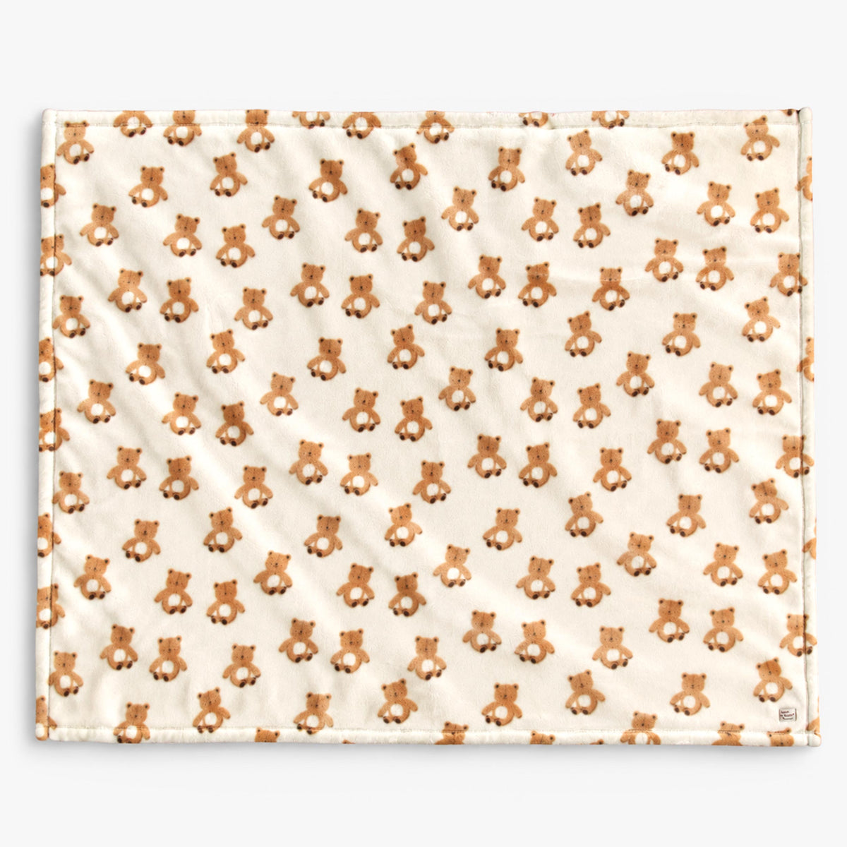 Motif de la couverture crème en peluche à motifs d’oursons - Souris Mini