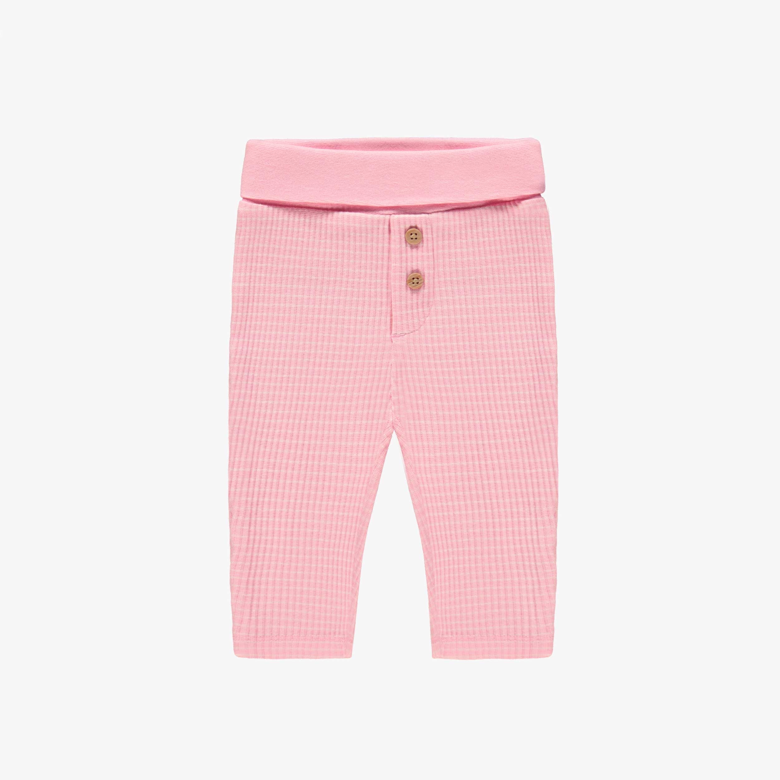 Pantalon de l’ensemble cache-couche, pantalon et bandeau rose, naissance