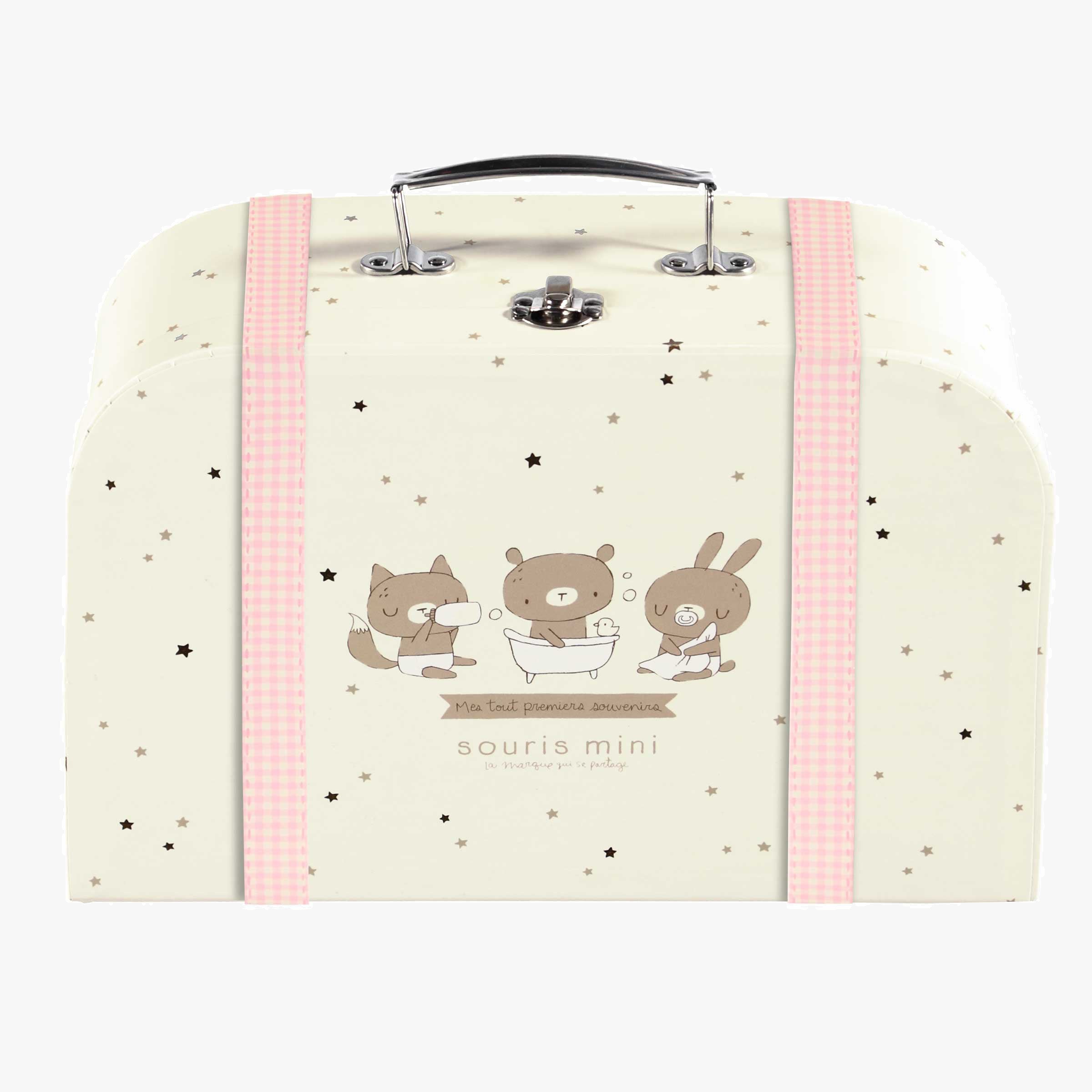 Coffret cadeau rose et crème « Le Classique » (8 pièces), naissance