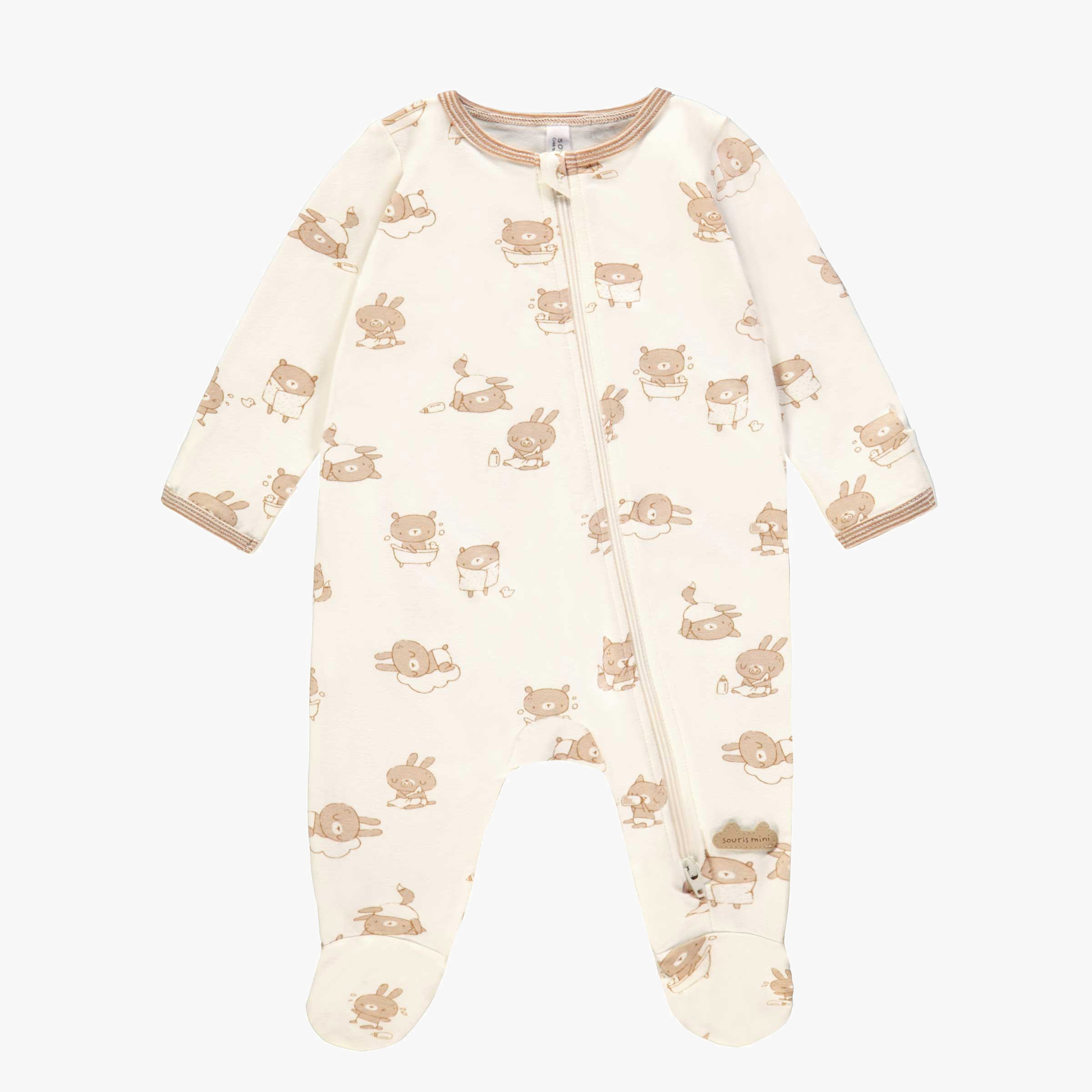 Pyjama du coffret cadeau crème et beige « Le Signature » (11 pièces), naissance
