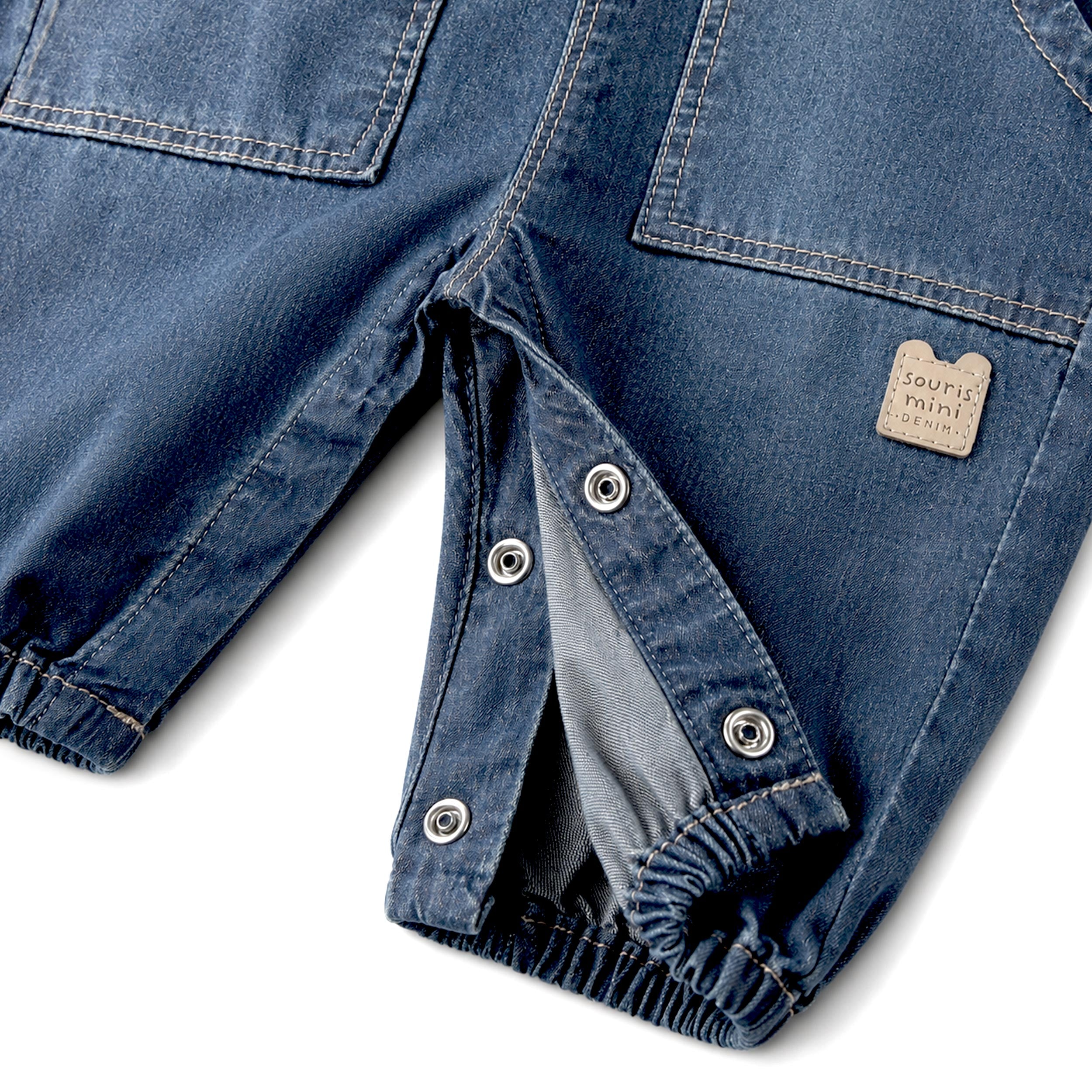 Ouverture de la salopette en denim léger, layette - Souris Mini