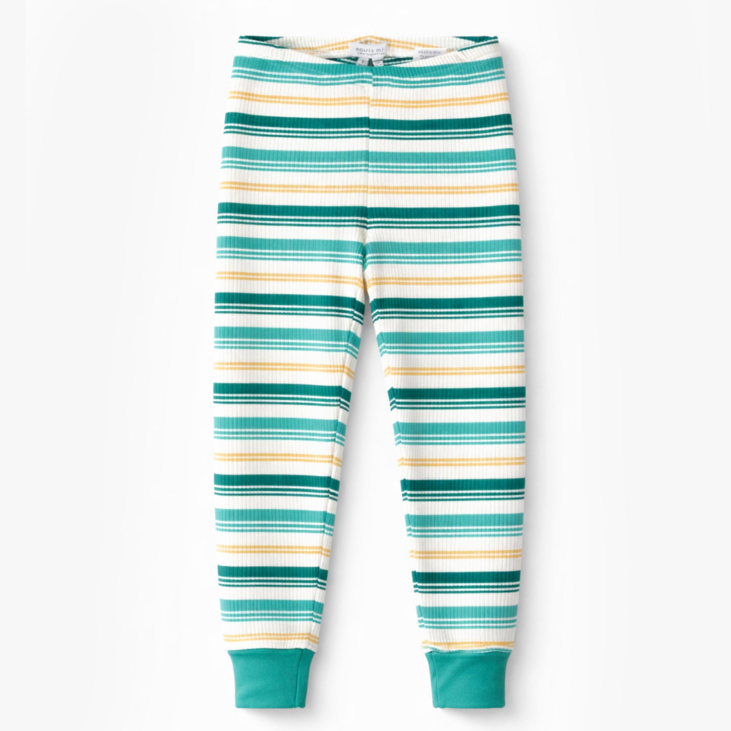 Pantalon du pyjama deux pièces crème à rayures colorées, enfant
