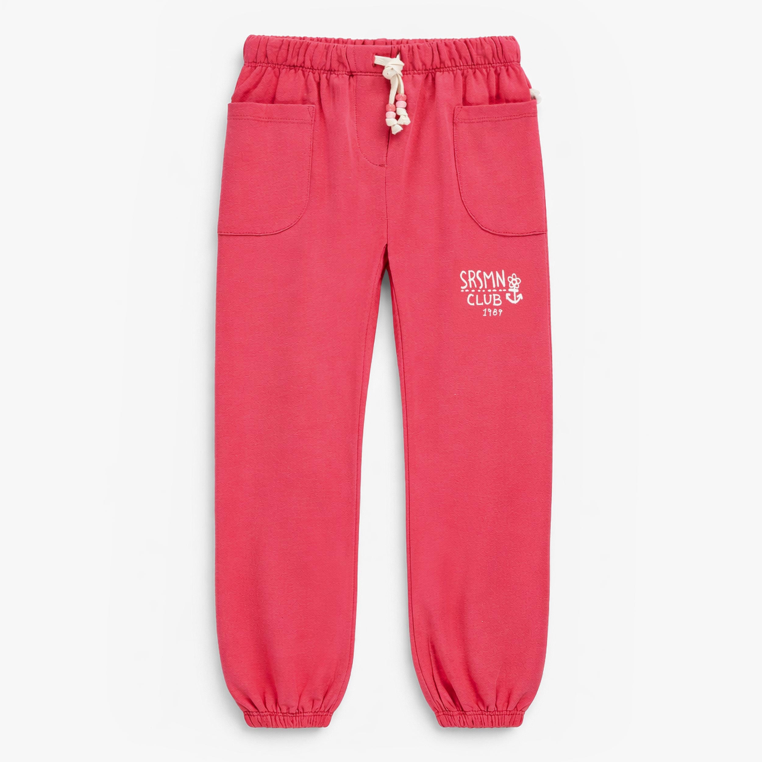 Pantalon rouge style jogger, enfant - Souris Mini