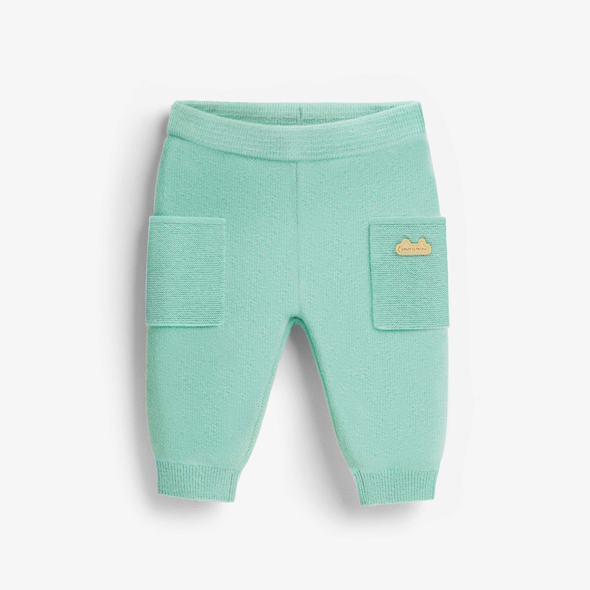 Pantalon turquoise en tricot, naissance - Souris Mini