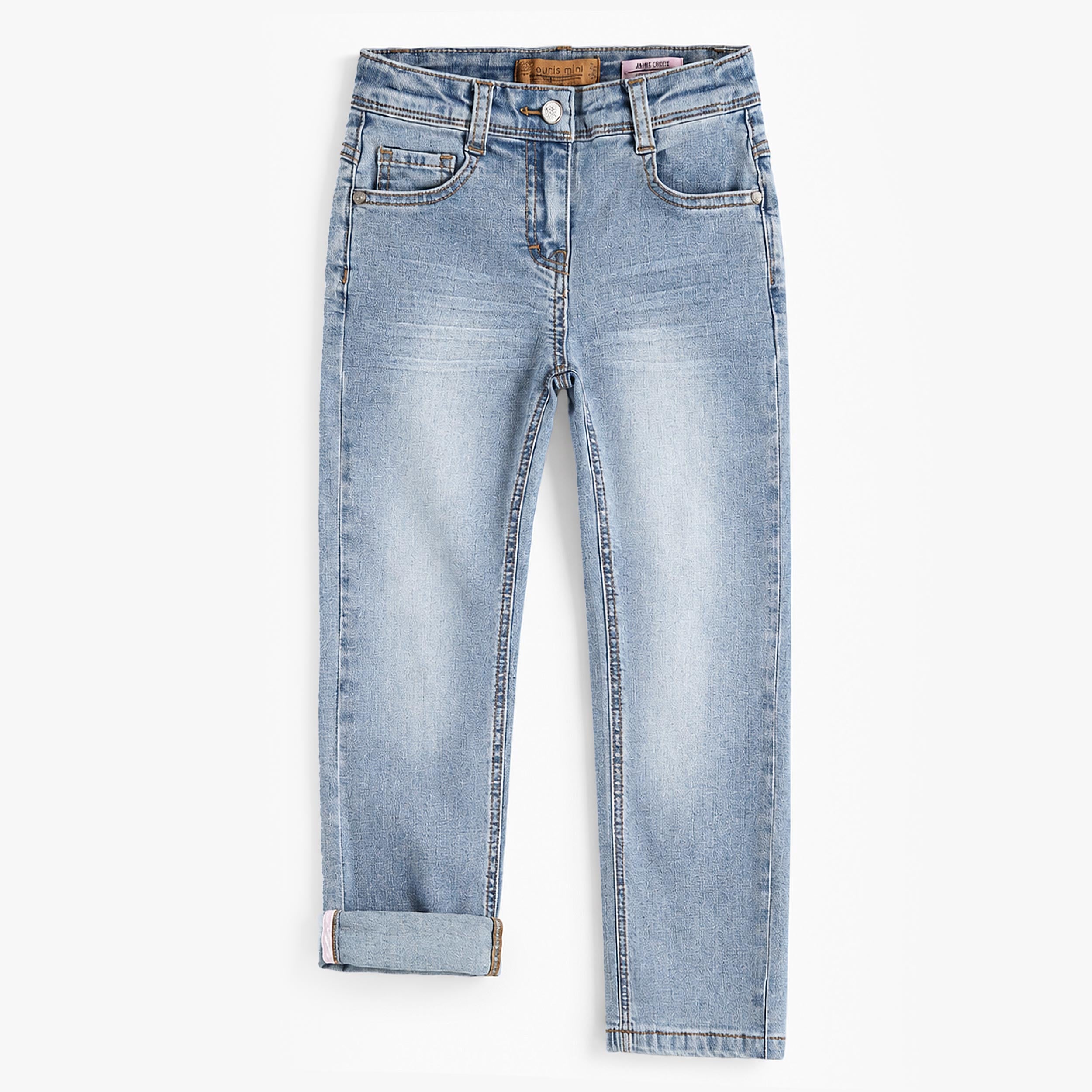 Pantalon bleu en denim léger, enfant - Souris Mini