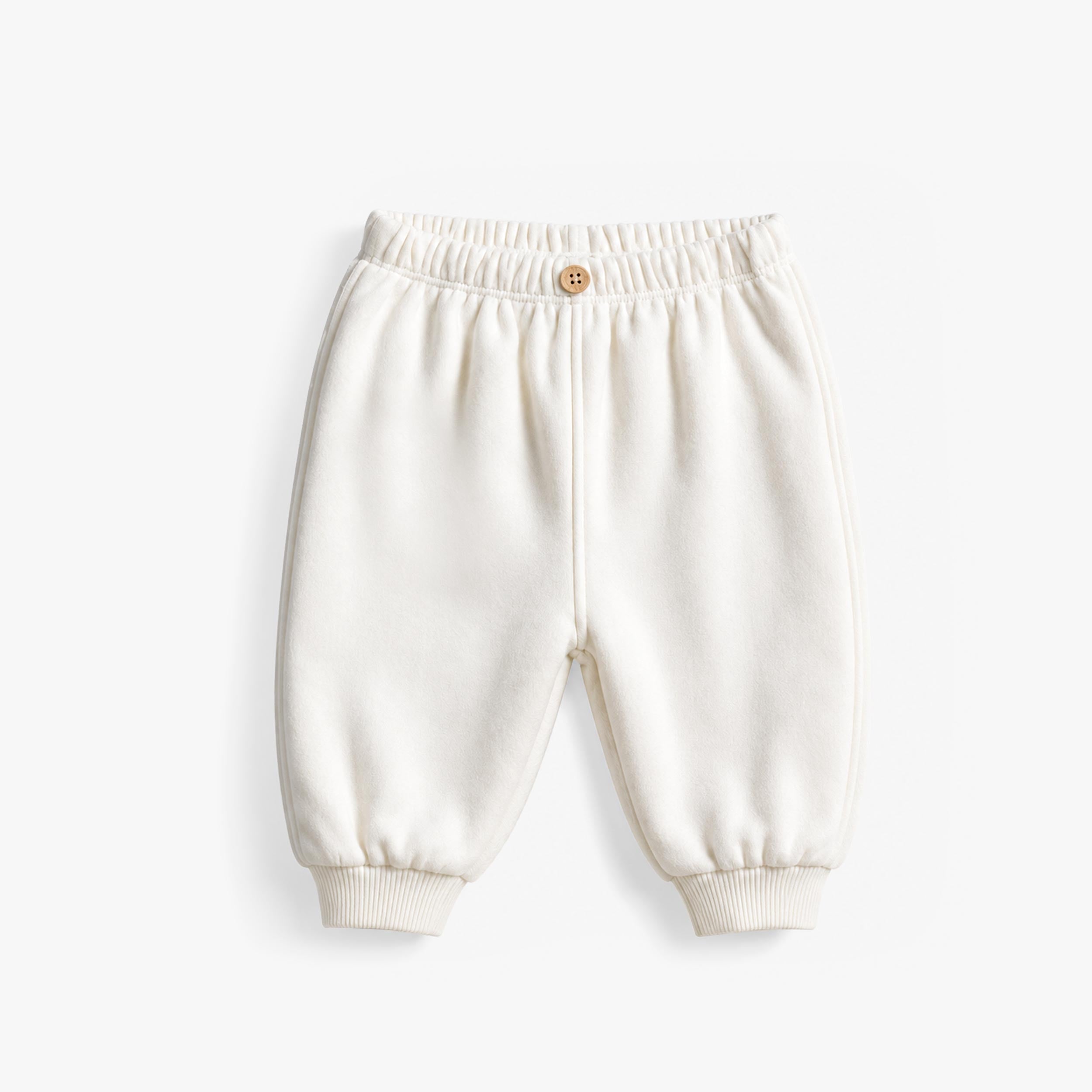 Pantalon crème en coton ouaté, bébé - Souris Mini