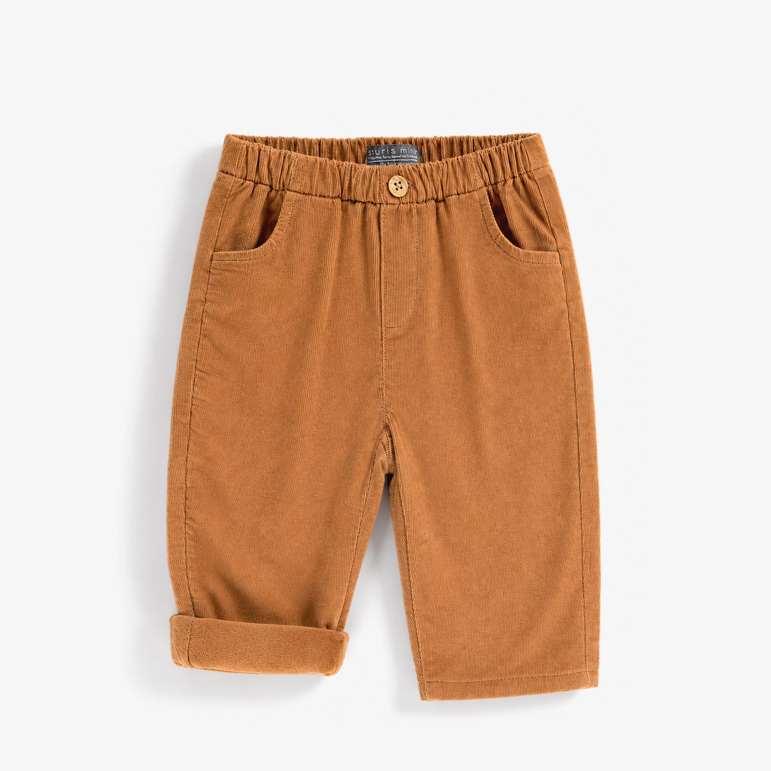 Pantalon en velours côtelé brun, bébé - Souris Mini
