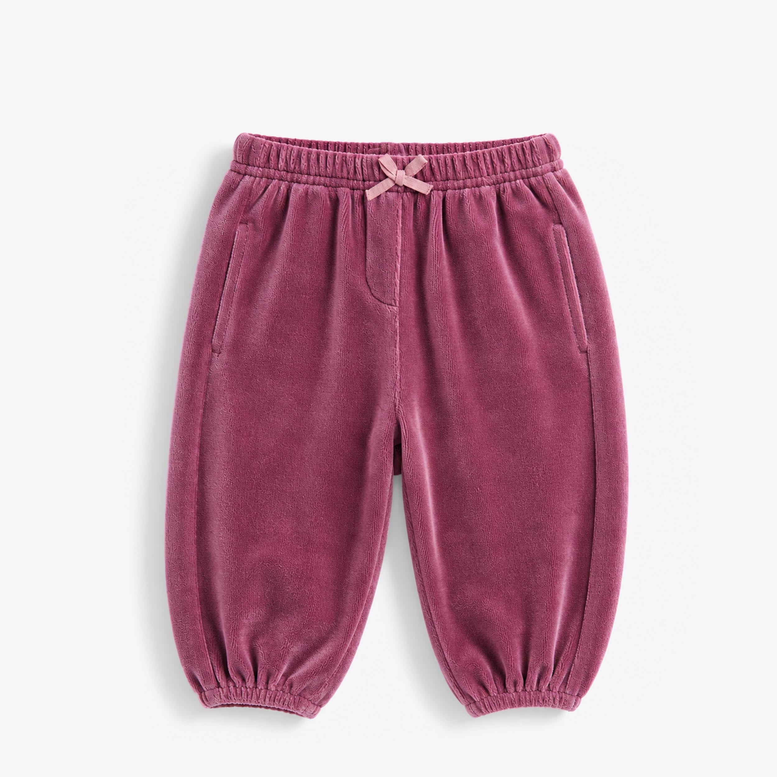 Pantalon jogger mauve en velours, bébé fille - Souris Mini