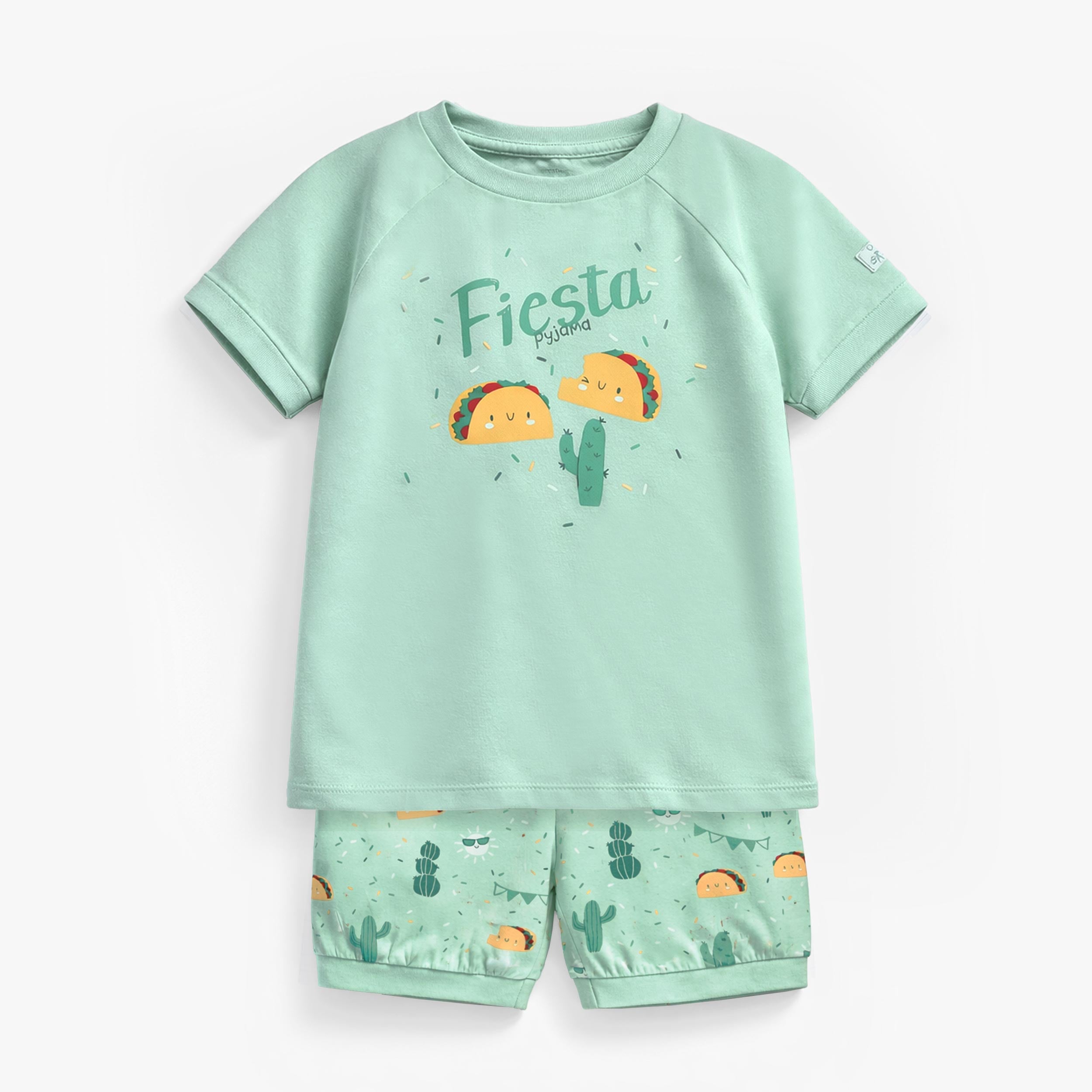 Pyjama deux pièces vert à motifs fiesta, enfant - Souris Mini