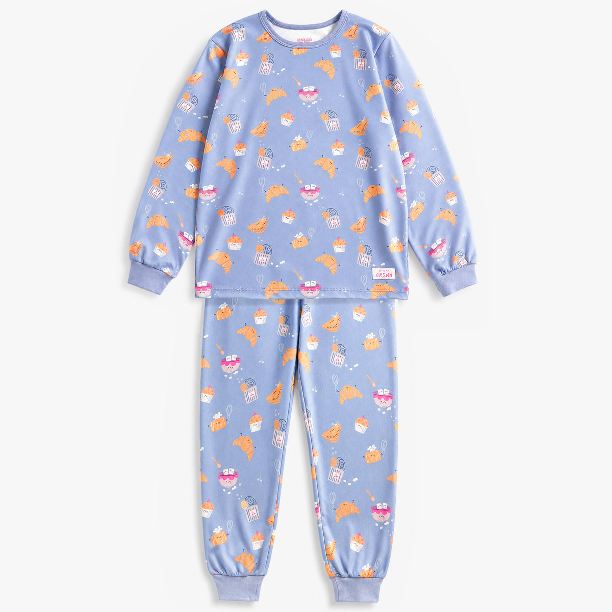 Pyjama deux pièces bleu à motifs de croissants, enfant garçon - Souris Mini
