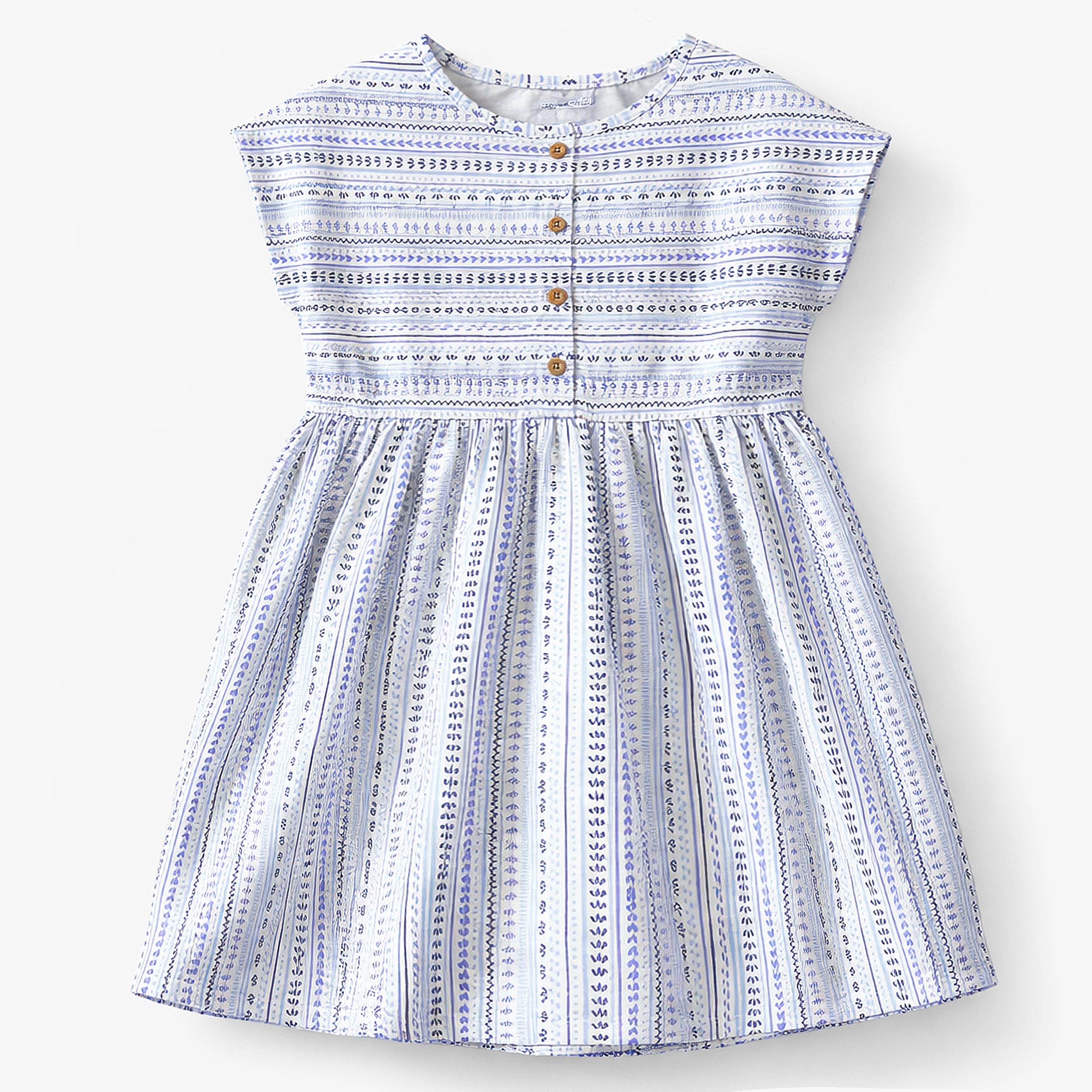 Robe blanche et bleue à motifs, enfant - Souris Mini