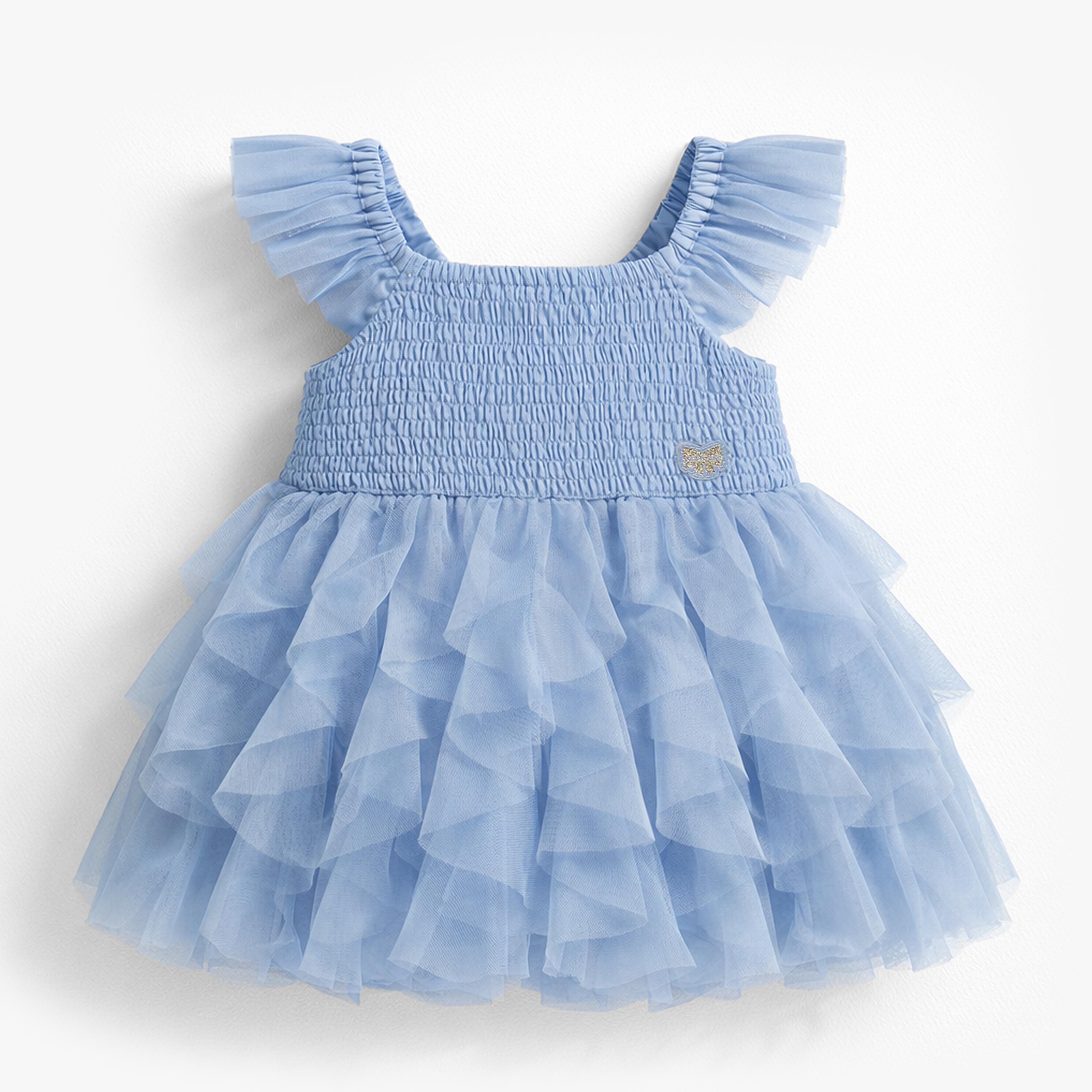 Robe bleue en tulle souple, bébé - Souris Mini