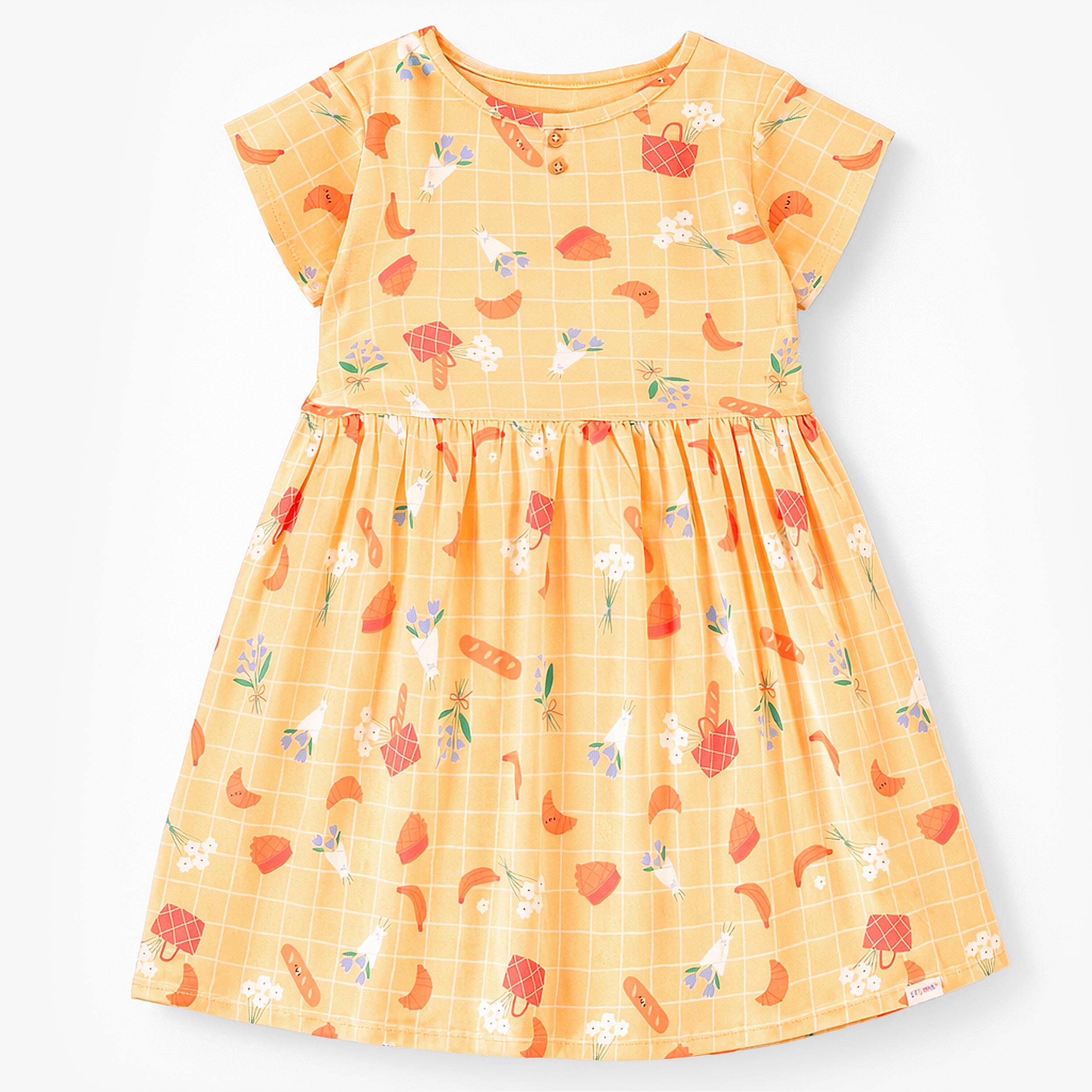 Robe jaune à motifs, enfant - Souris Mini
