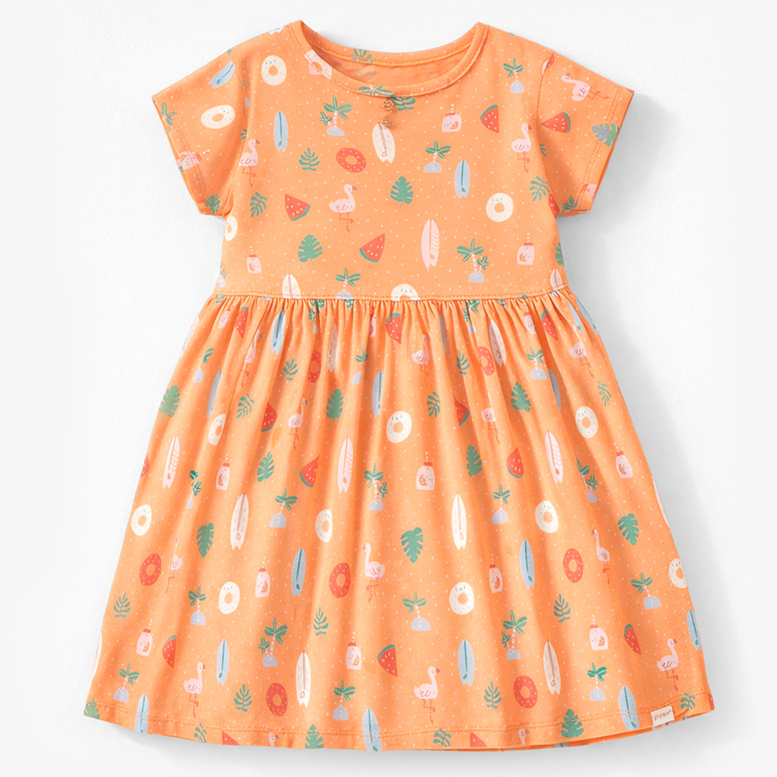 Robe orange à motifs, enfant - Souris Mini