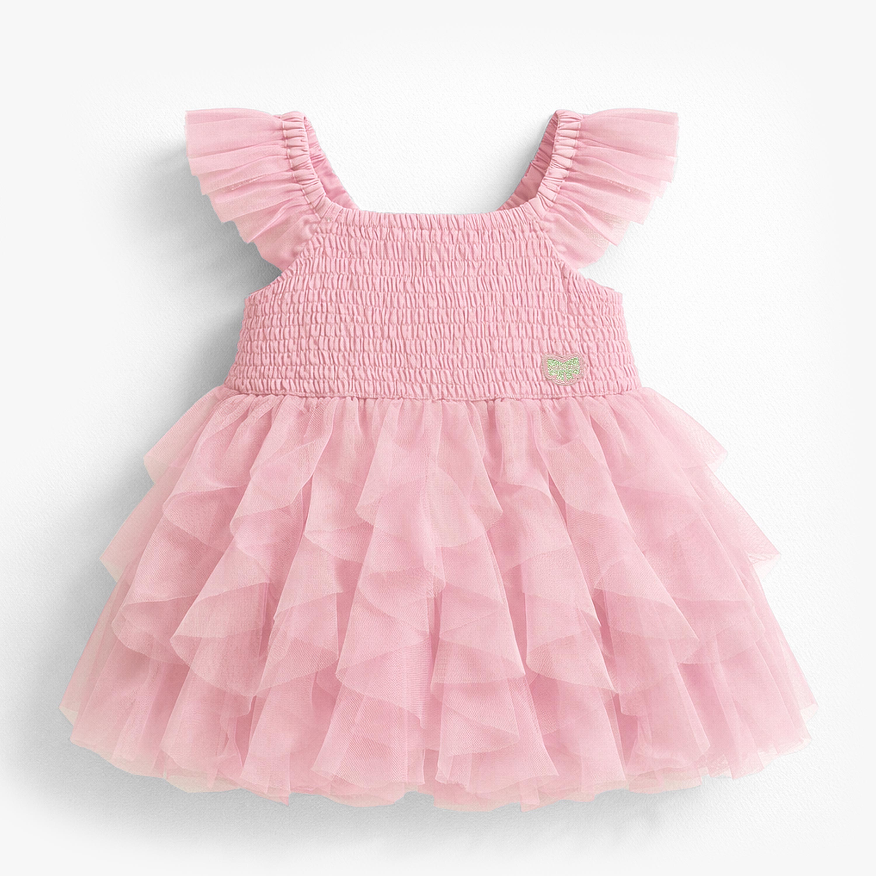 Robe rose en tulle souple, bébé - Souris Mini