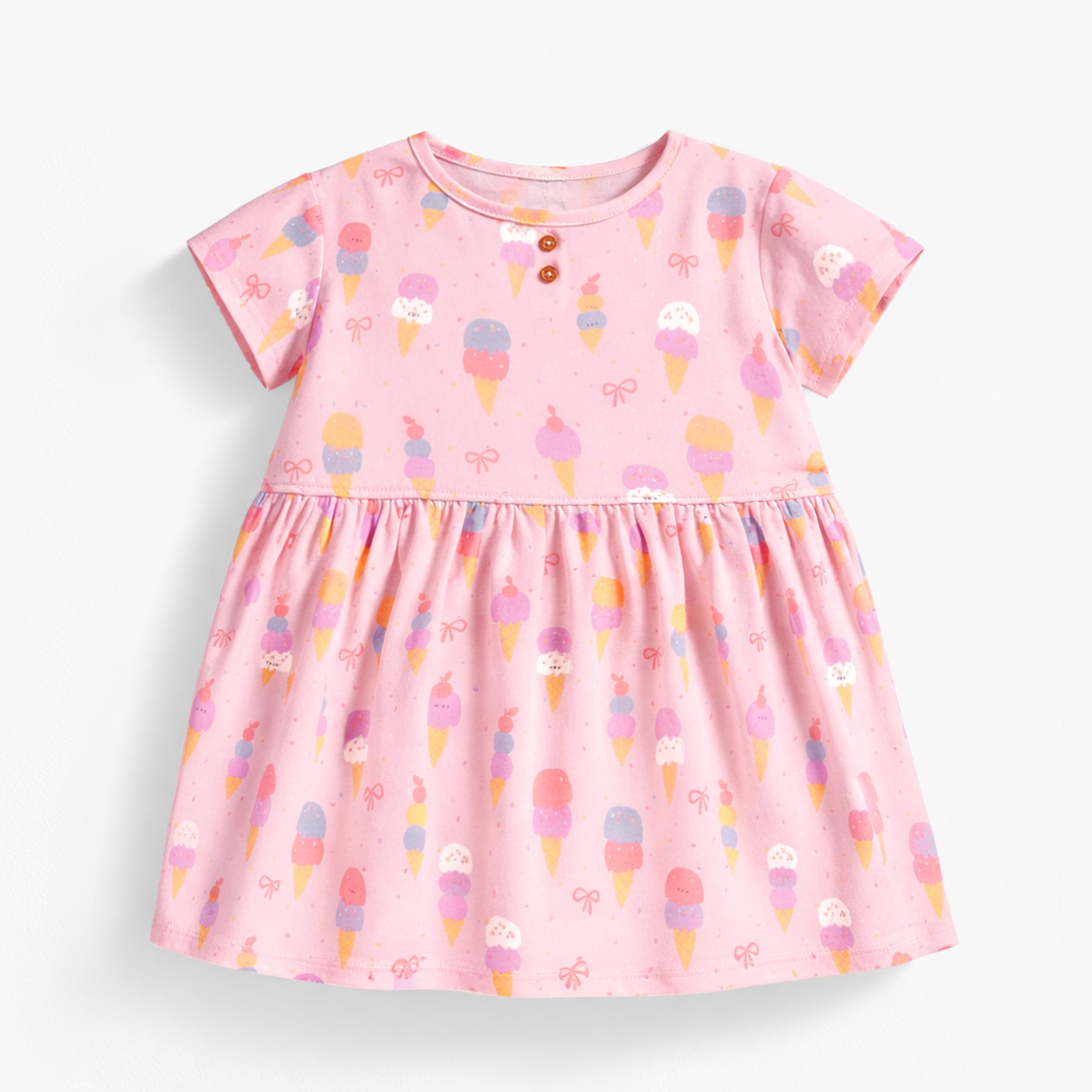 Robe rose à motifs de crèmes glacées, bébé - Souris Mini