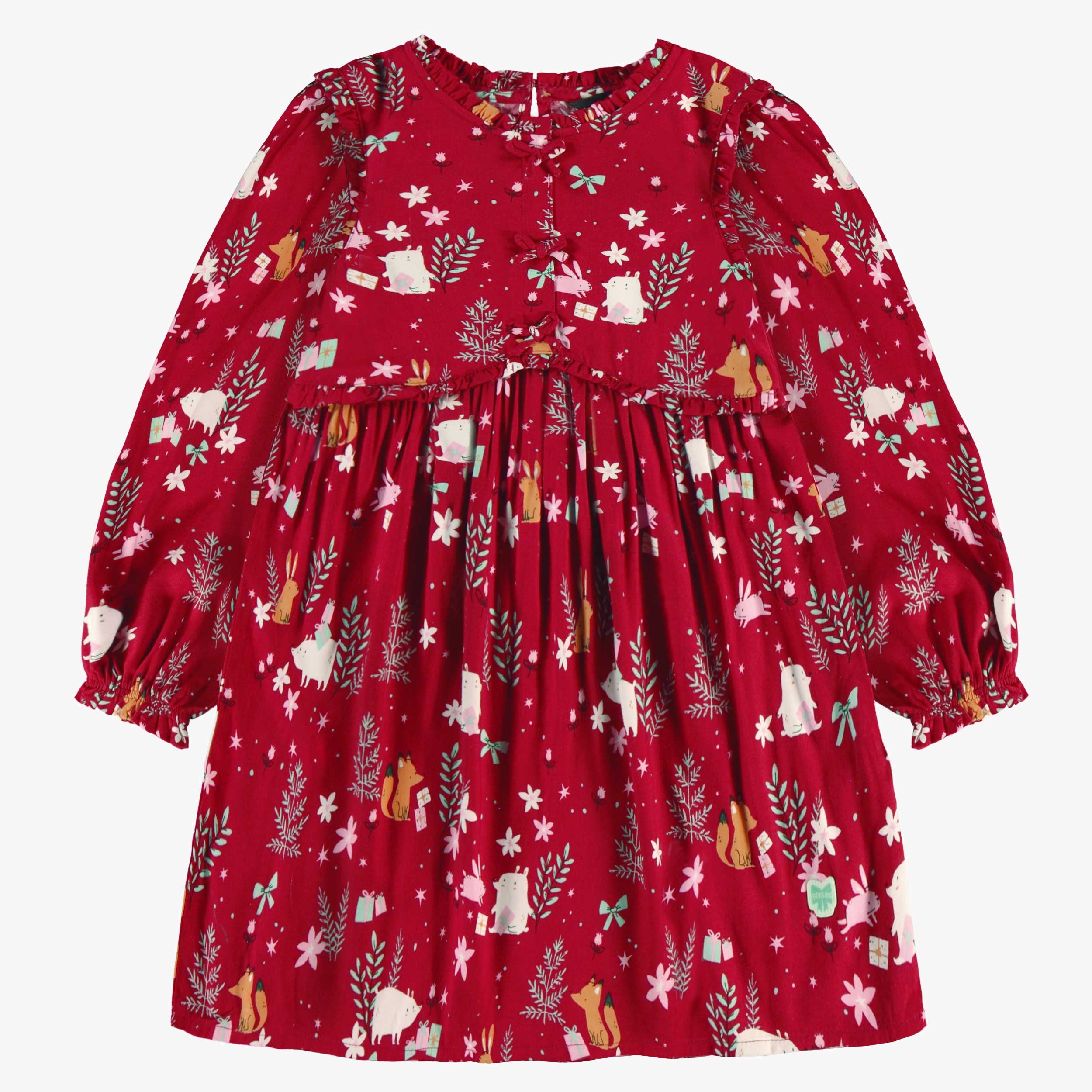 Robe rouge à motifs festifs, enfant - Souris Mini