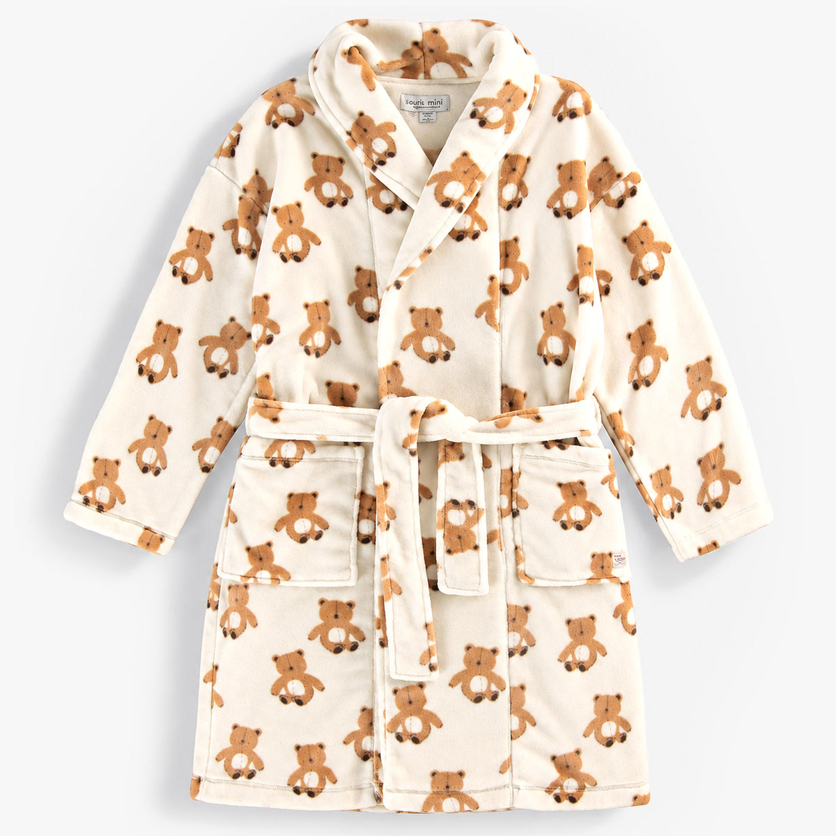 Robe de chambre crème à motifs d’oursons, adulte - Souris Mini