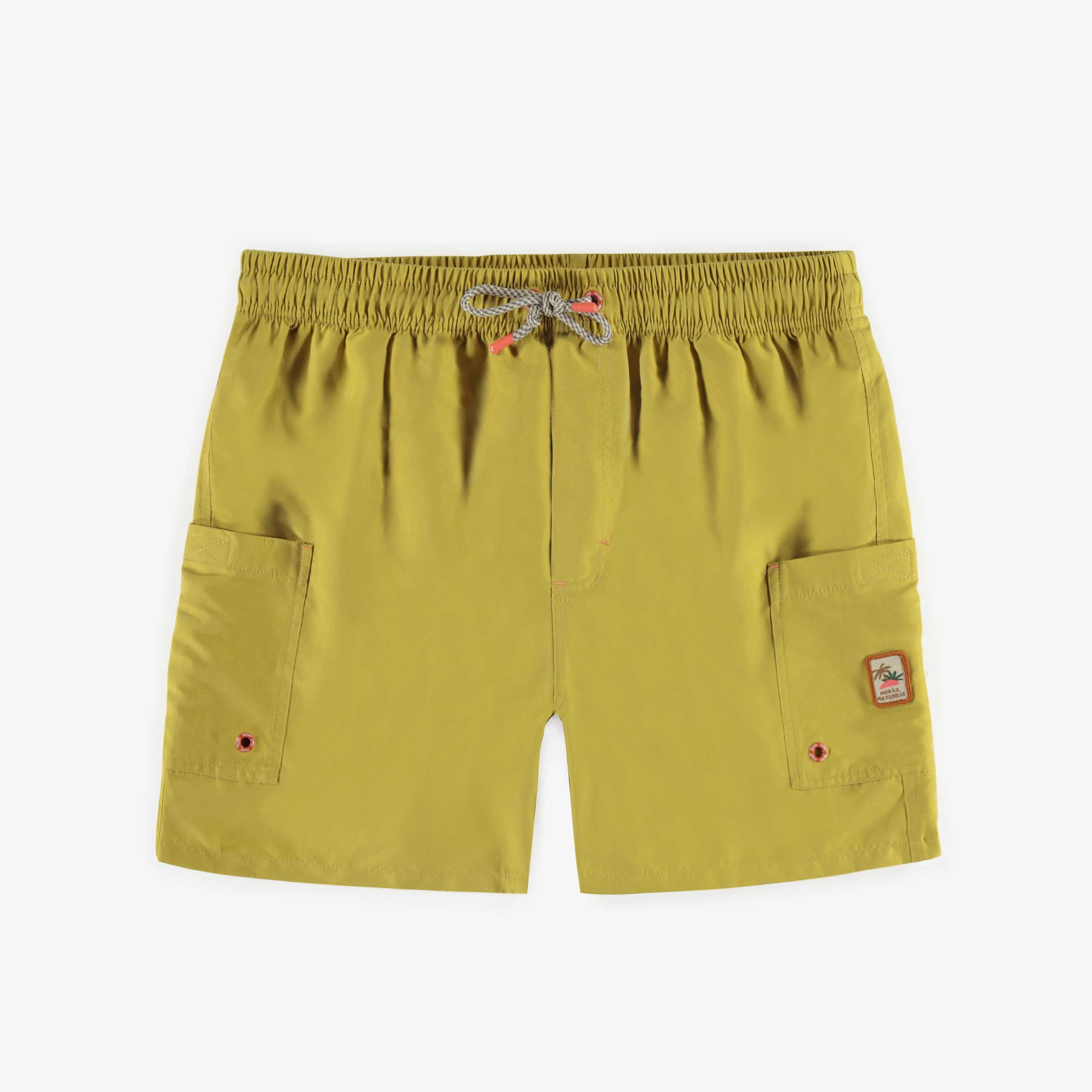 Short de bain vert pâle avec poches en polyester, adulte