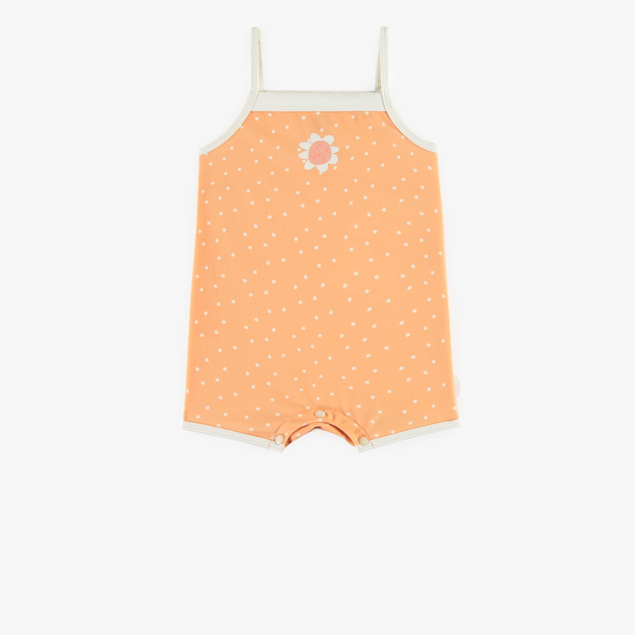 Orange one-piece swimsuit, baby