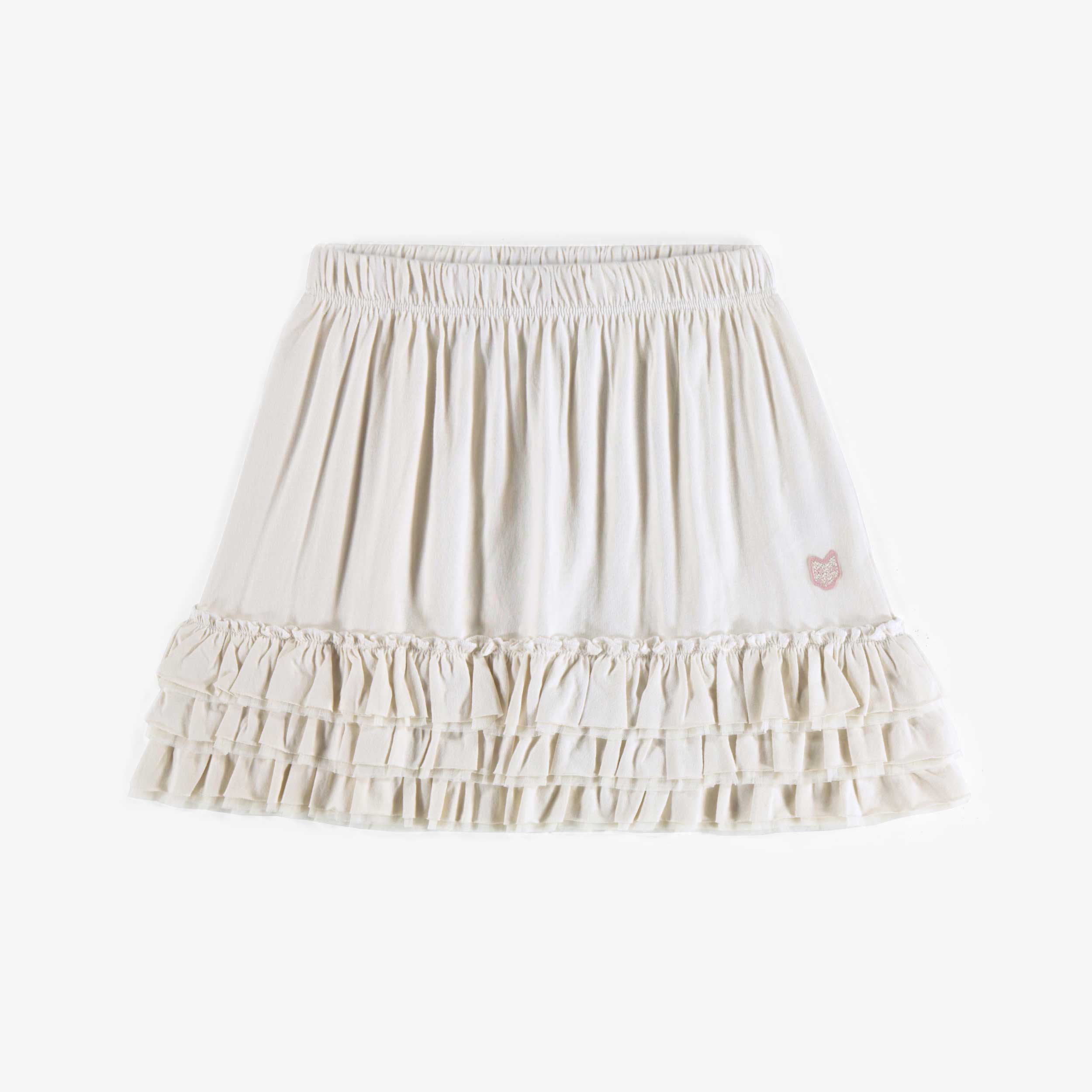 Jupe crème en coton, enfant