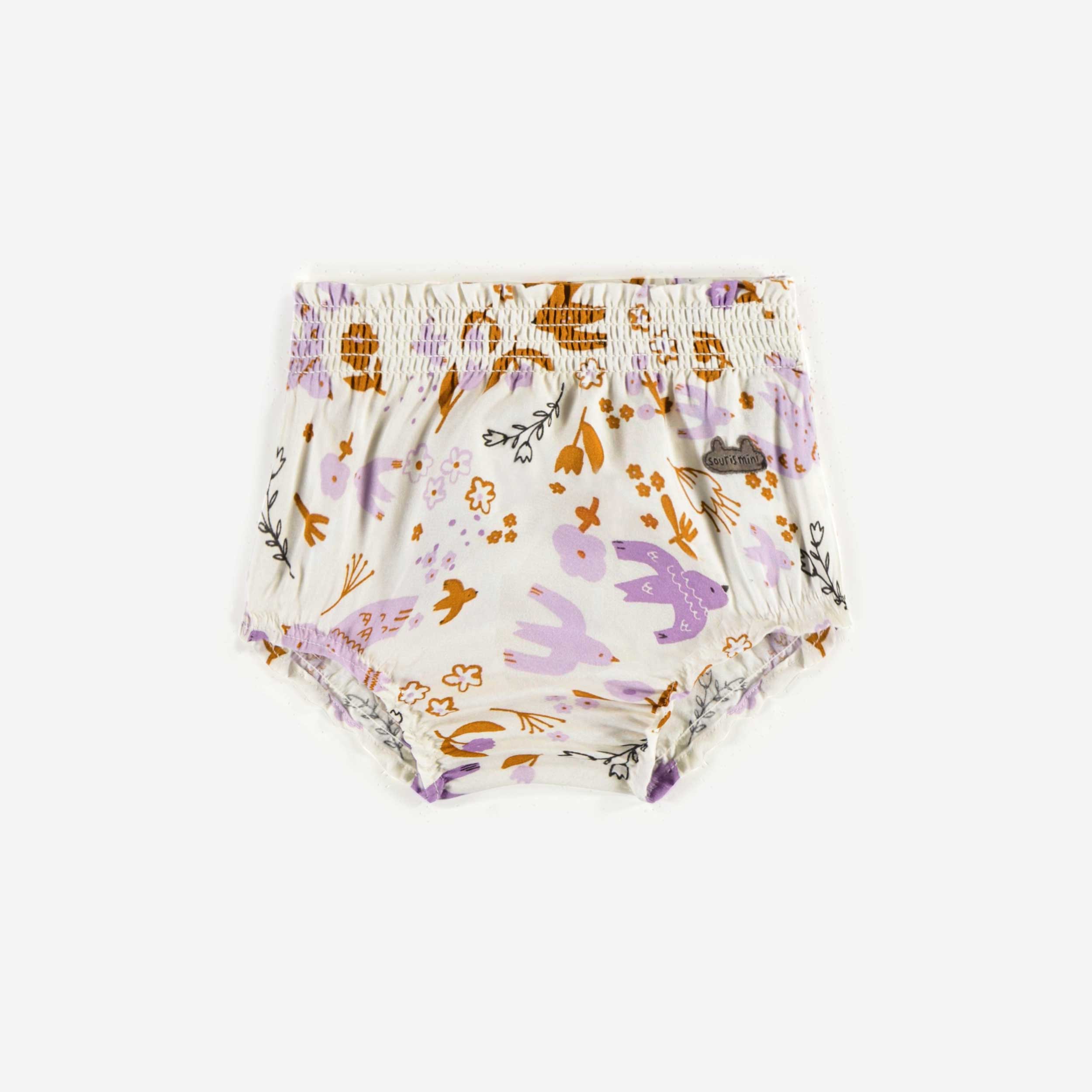 Bloomer crème à motifs d’oiseaux en viscose, naissance