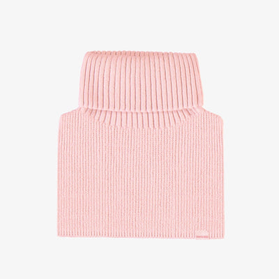 Plastron rose pâle en maille, enfant || Light pink knitted plastron, child